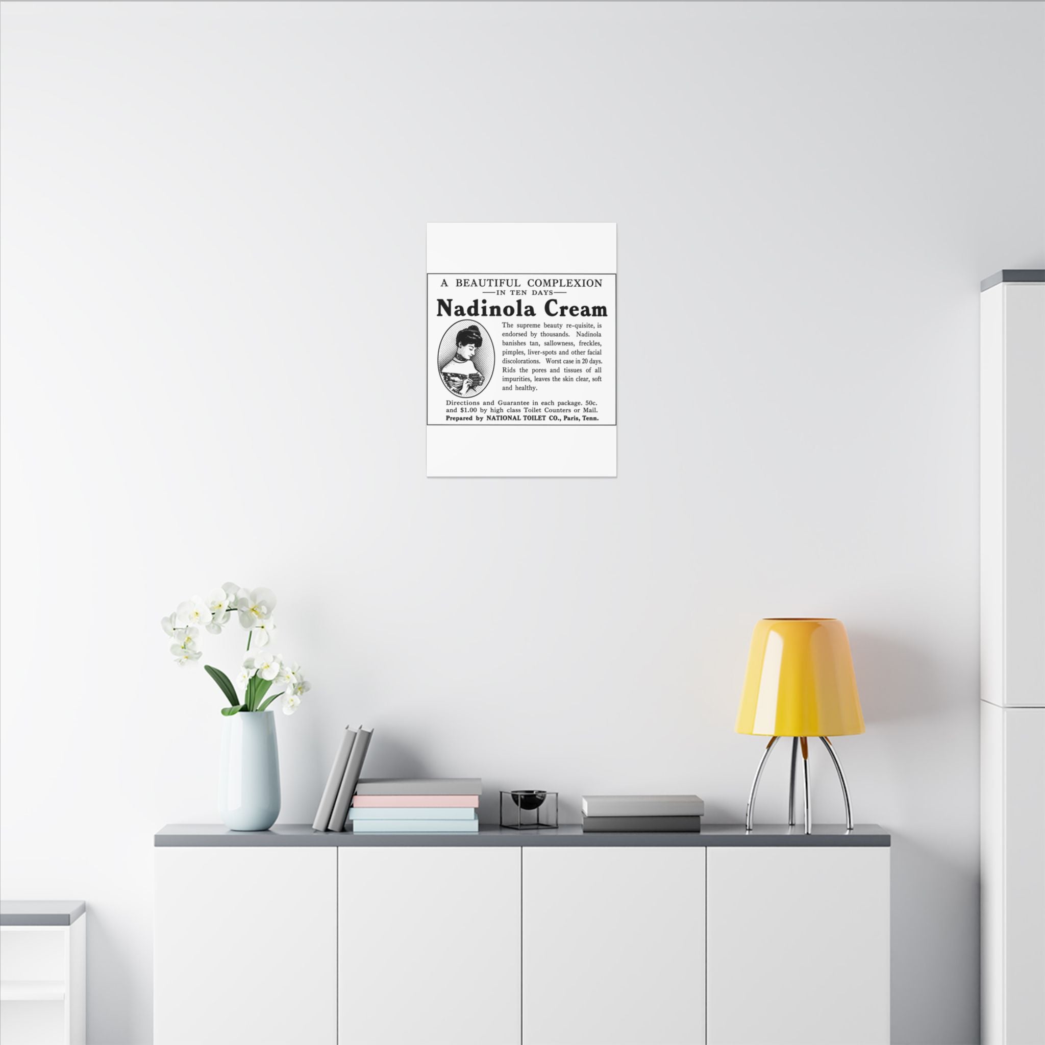 Nadinola Cream — Vintage NC Newspaper Ad Canvas Print