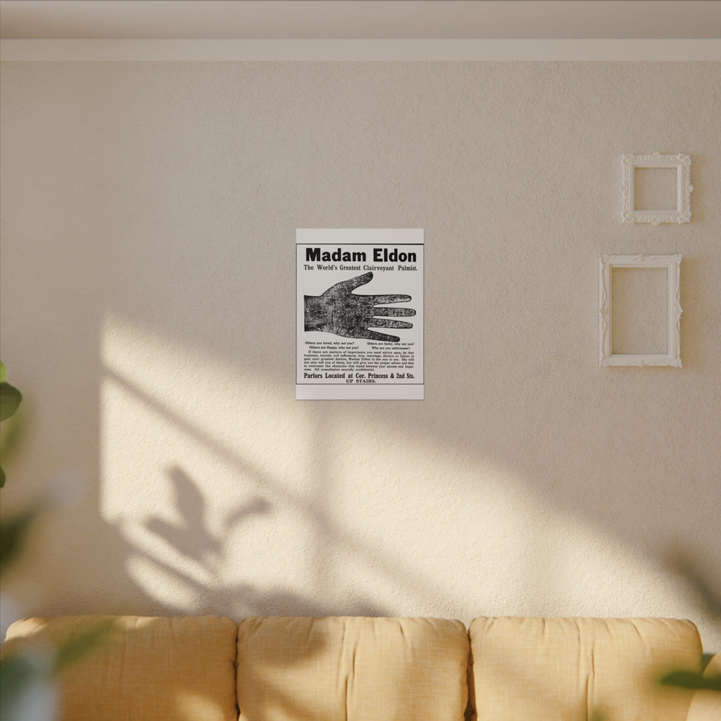 Madam Eldon Clairvoyant — Vintage NC Newspaper Ad Canvas Print