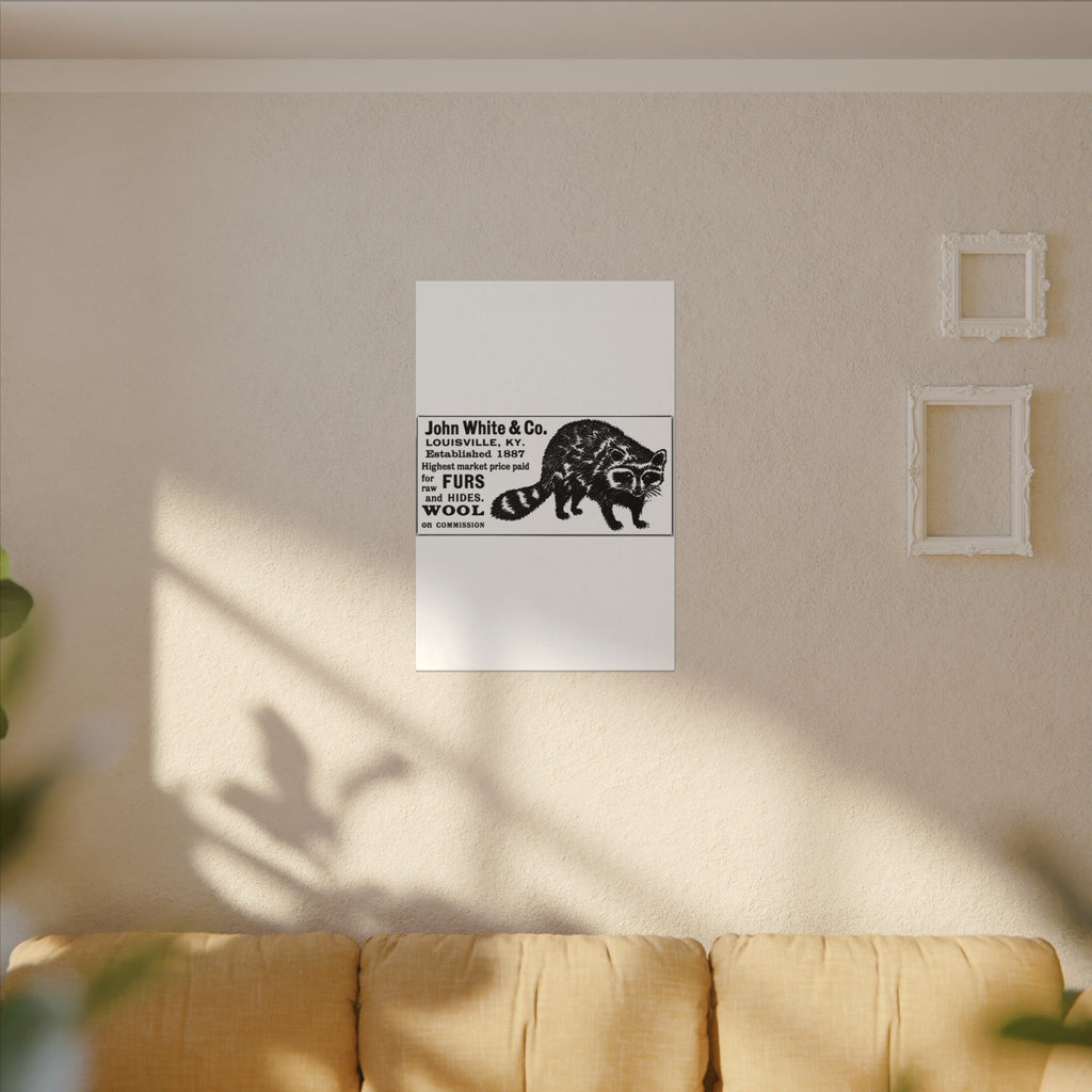 John White & Co. — Vintage NC Newspaper Ad Canvas Print