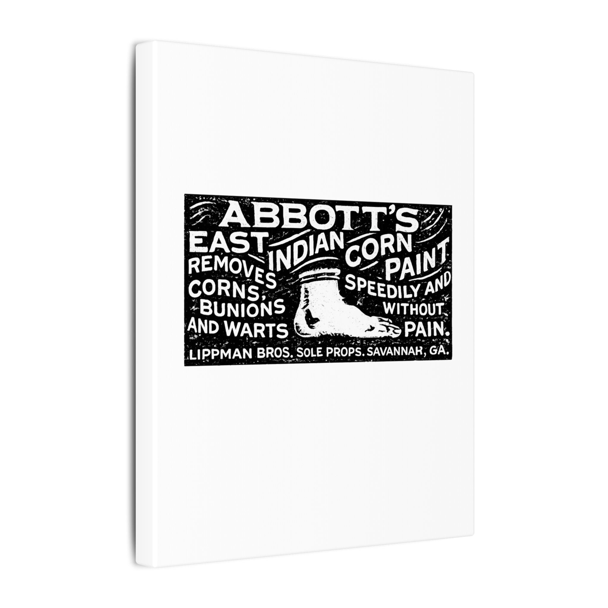 Abbott's East Indian Corn Paint — Vintage NC Newspaper Ad Canvas Print