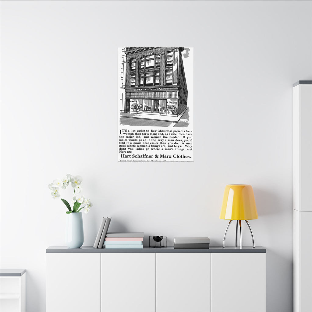 A. David & Co. — Vintage NC Newspaper Ad Canvas Print