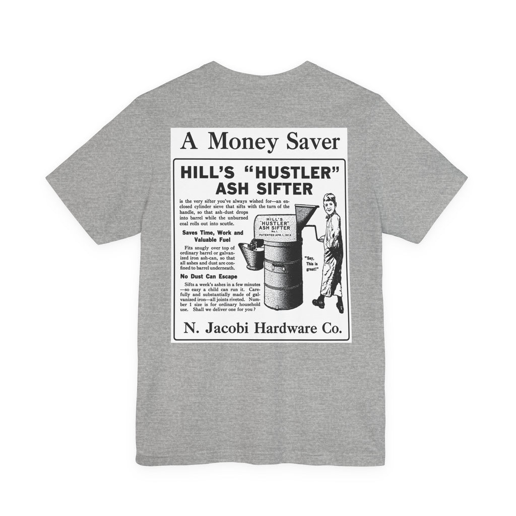 N. Jacobi Hardware - Hill's Ash Sifter — Vintage NC Newspaper Ad T-Shirt