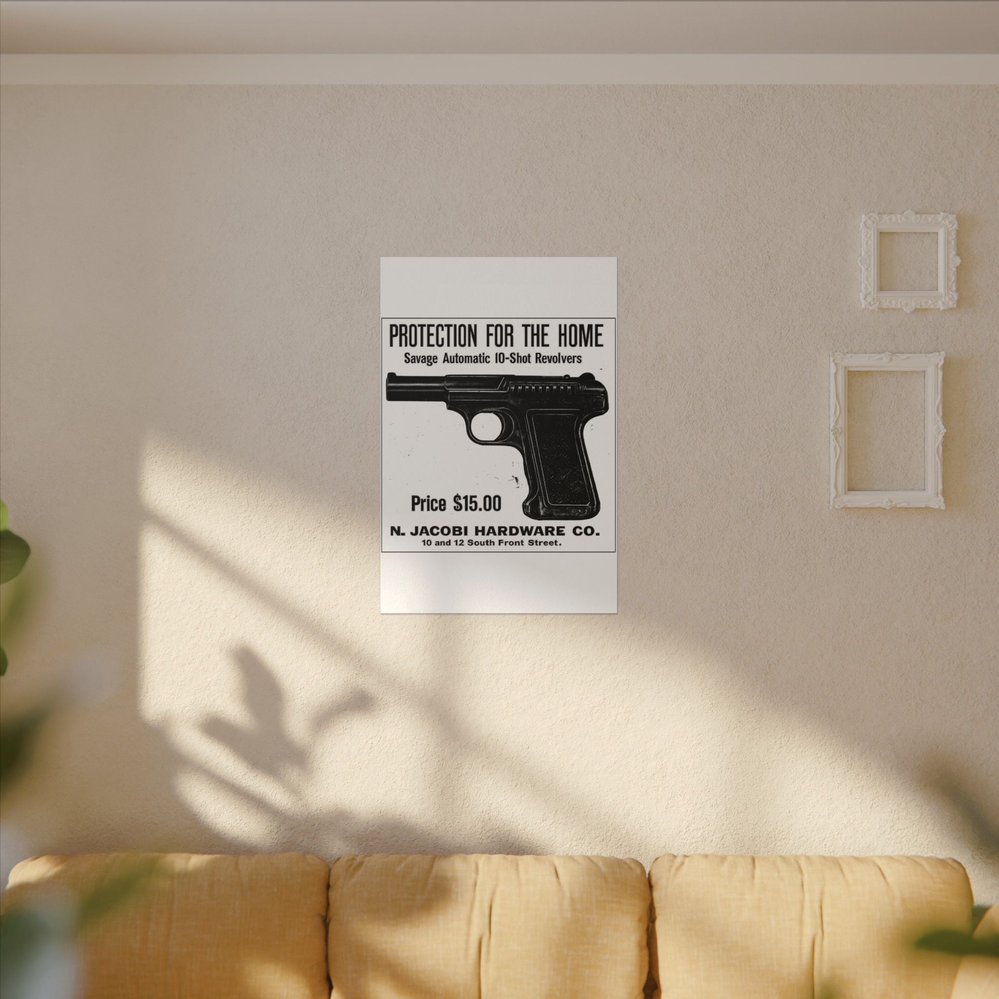 Savage Pistol — Vintage NC Newspaper Ad Canvas Print
