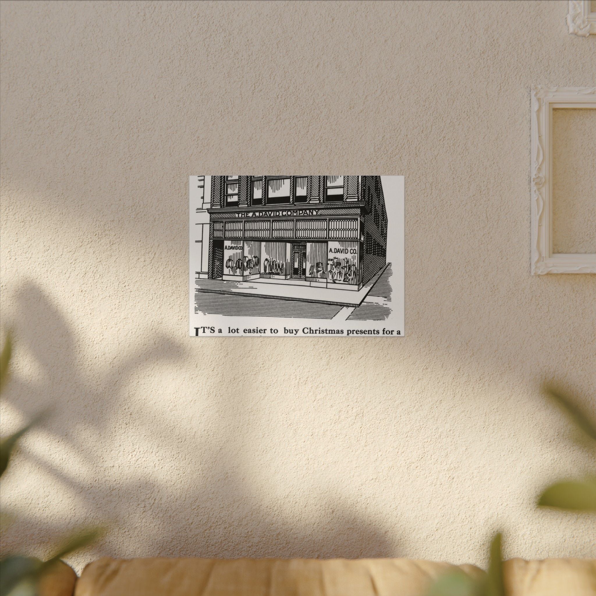 A. David & Co. — Vintage NC Newspaper Ad Canvas Print