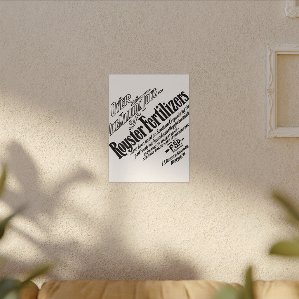 F.S. Royster Fertilizer Co. — Vintage NC Newspaper Ad Canvas Print