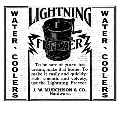 Lightning Freezer — Vintage NC Newspaper Ad T-Shirt