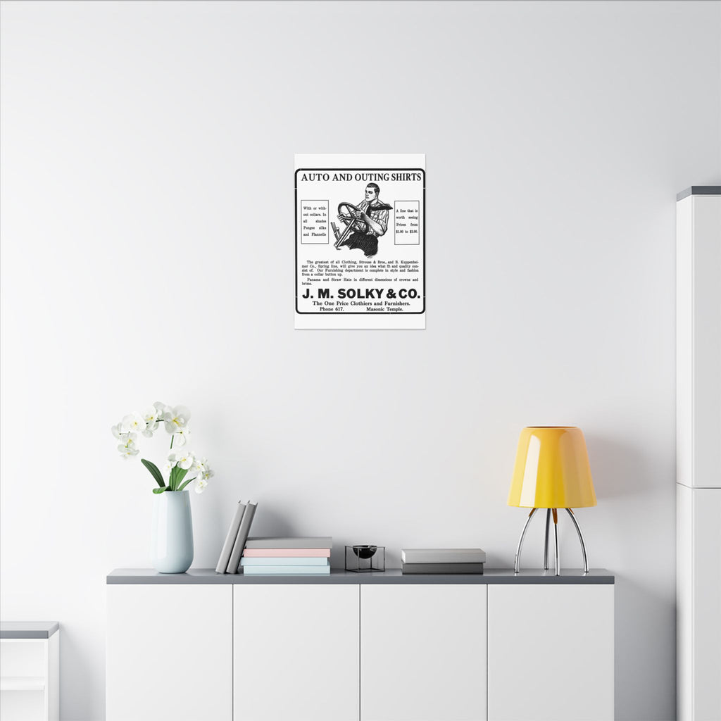 J.M. Solky & Co. — Vintage NC Newspaper Ad Canvas Print