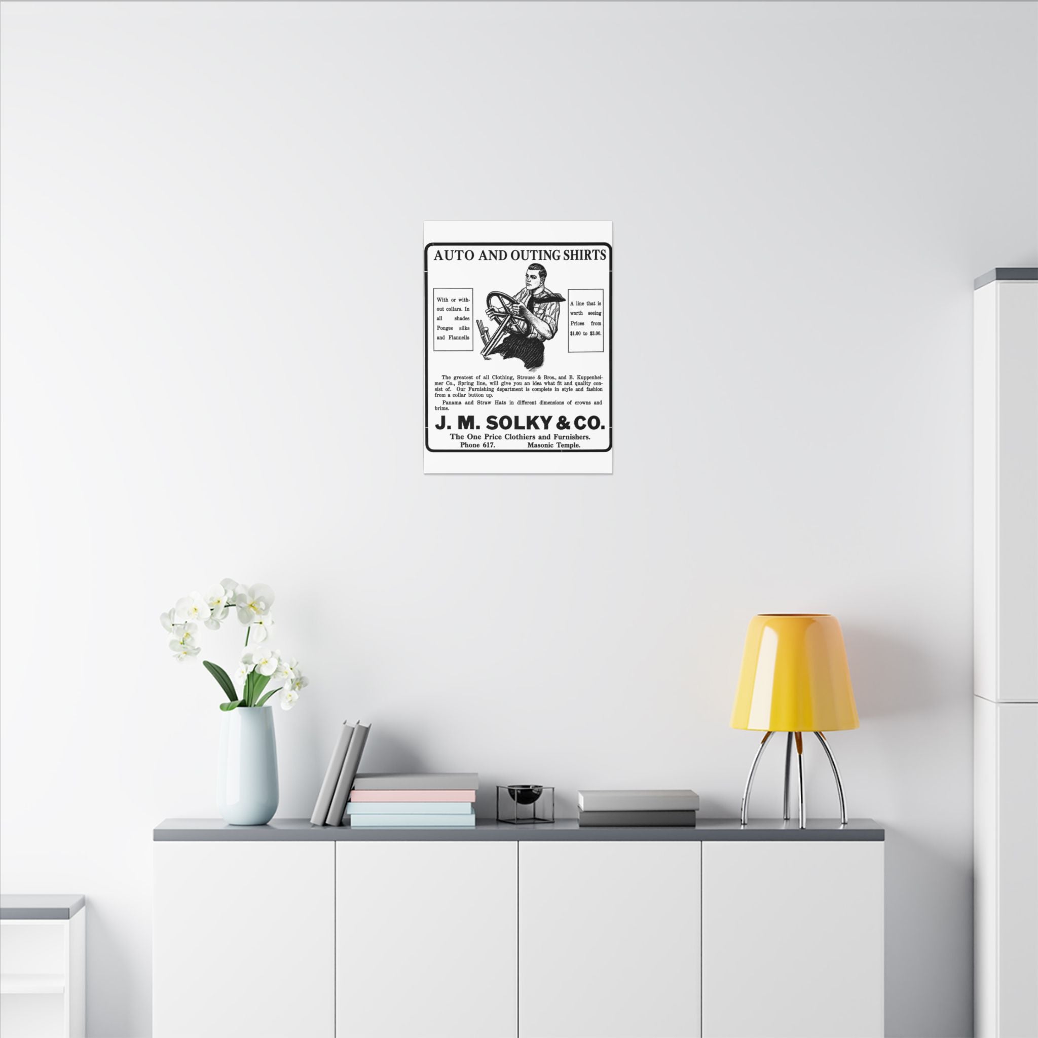 J.M. Solky & Co. — Vintage NC Newspaper Ad Canvas Print