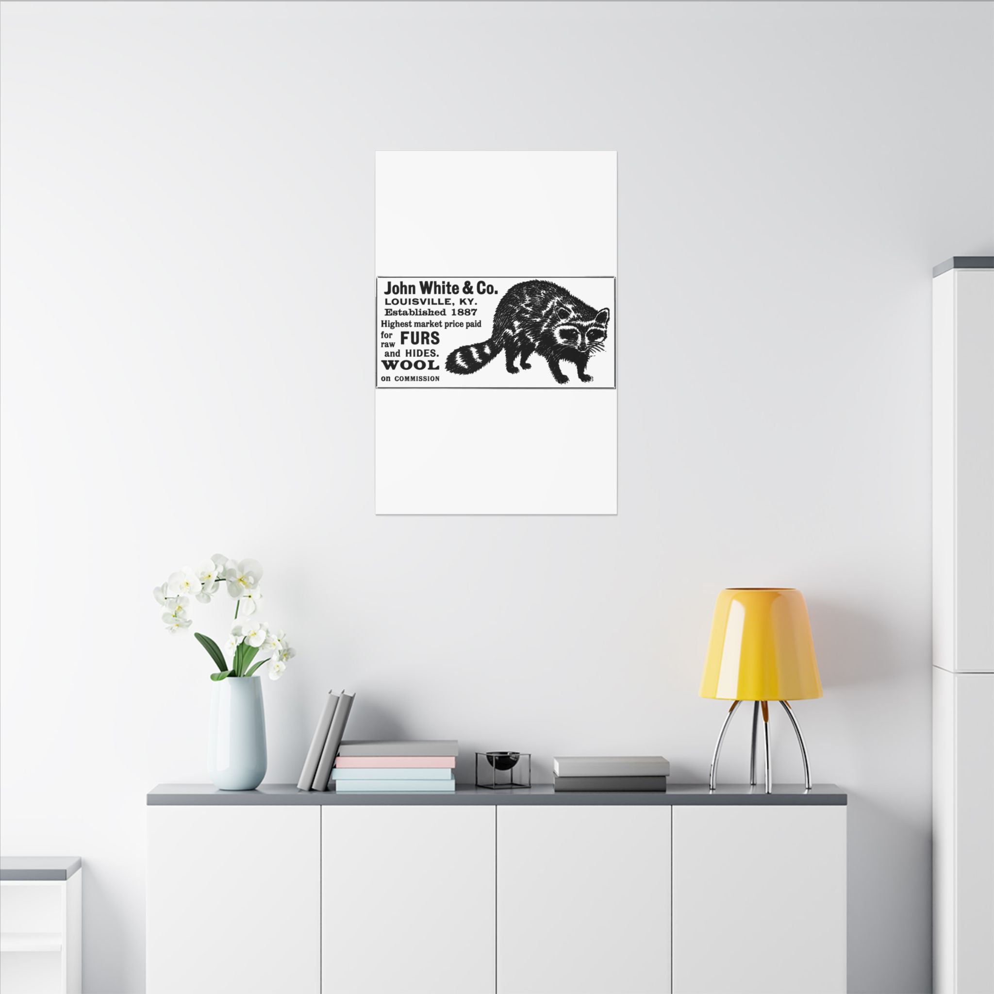 John White & Co. — Vintage NC Newspaper Ad Canvas Print