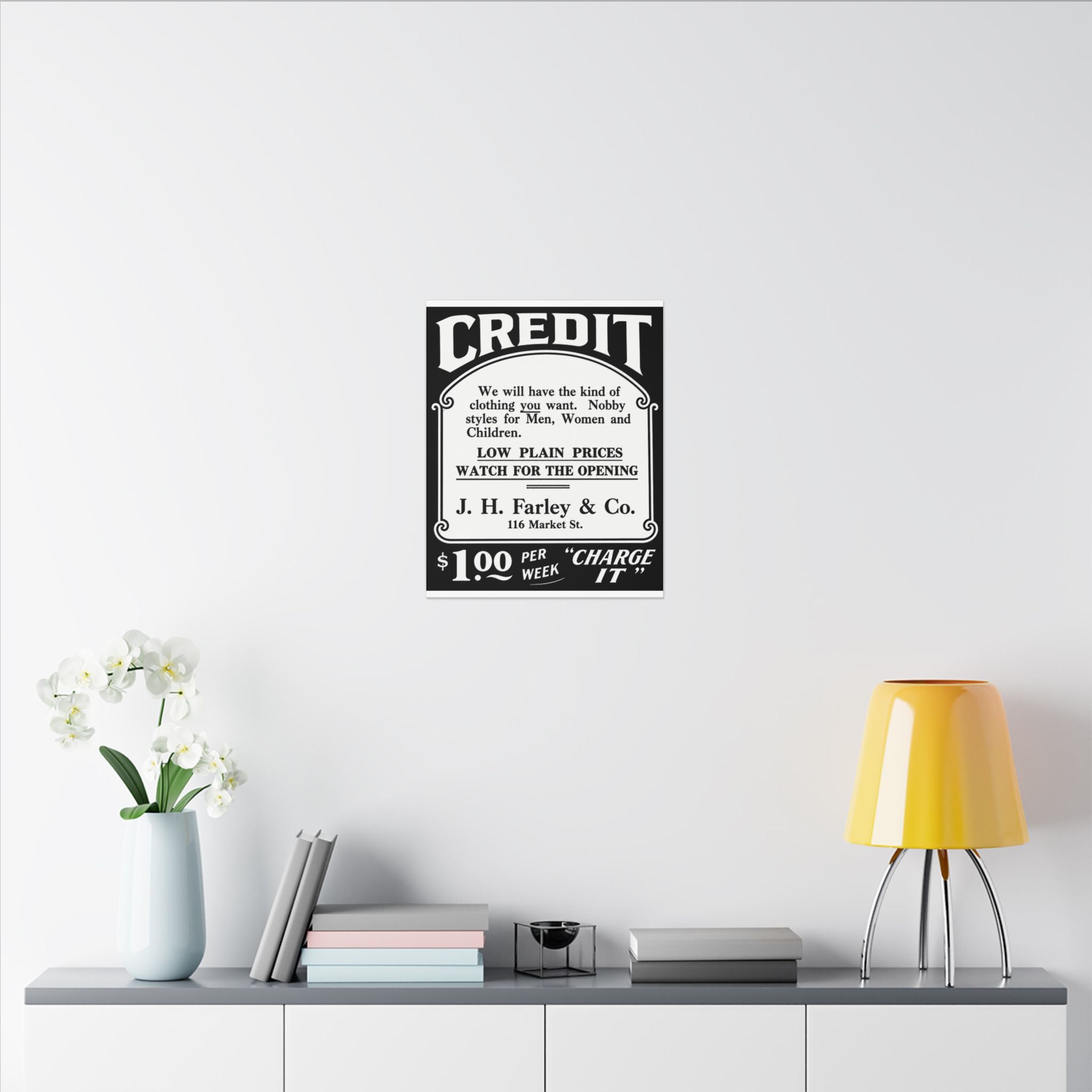J.H. Farley & Co. — Vintage NC Newspaper Ad Canvas Print
