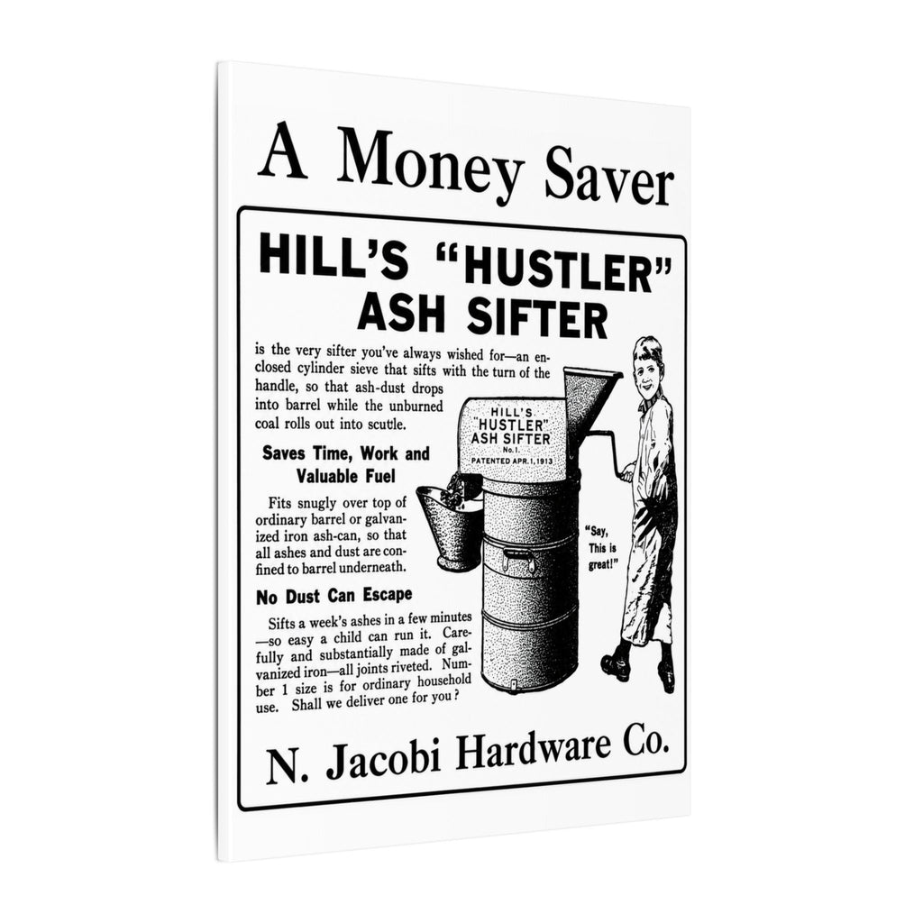 Copy of N. Jacobi Hardware - Hill's Ash Sifter — Vintage NC Newspaper Ad Canvas Print