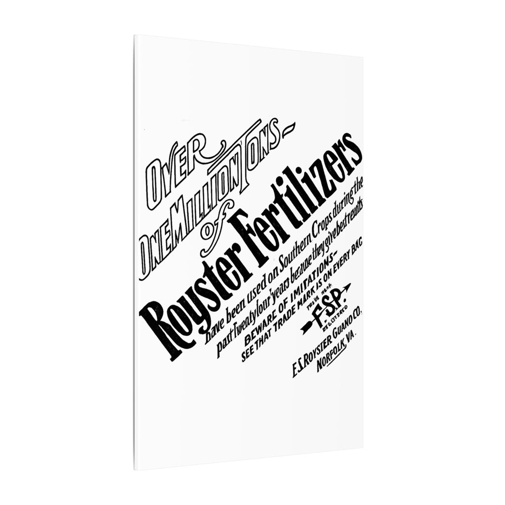 F.S. Royster Fertilizer Co. — Vintage NC Newspaper Ad Canvas Print