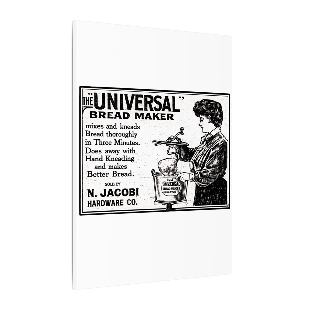 The Universal Bread Maker - Vintage NC Newspaper Ad Canvas Print