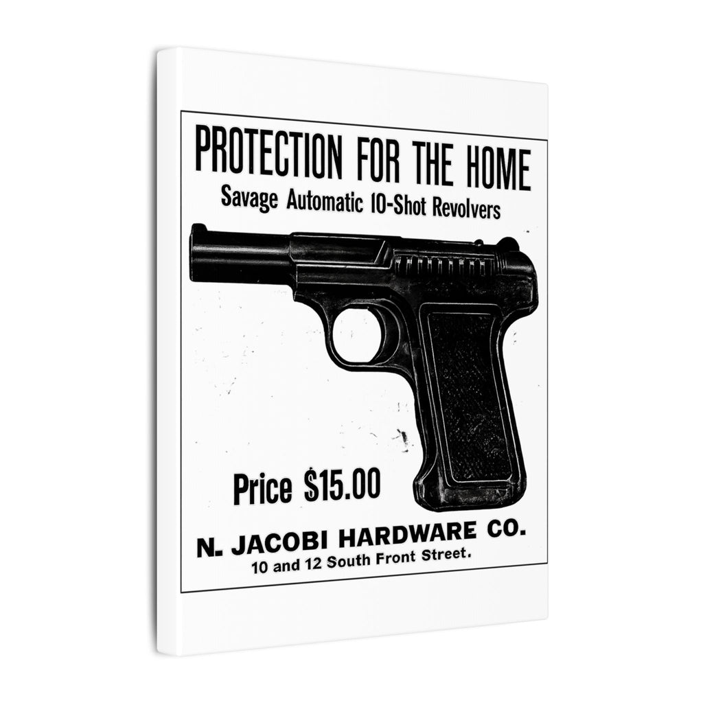 Savage Pistol — Vintage NC Newspaper Ad Canvas Print