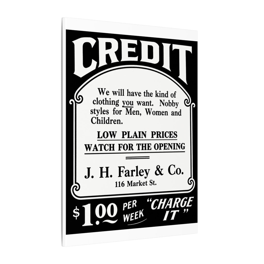 J.H. Farley & Co. — Vintage NC Newspaper Ad Canvas Print