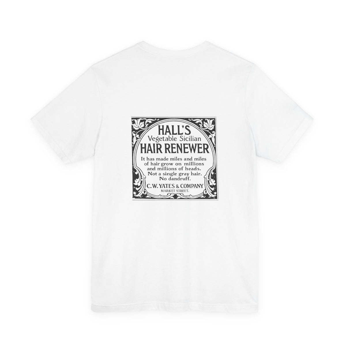 Hall's Hair Renewer — Vintage NC Newspaper Ad T-Shirt