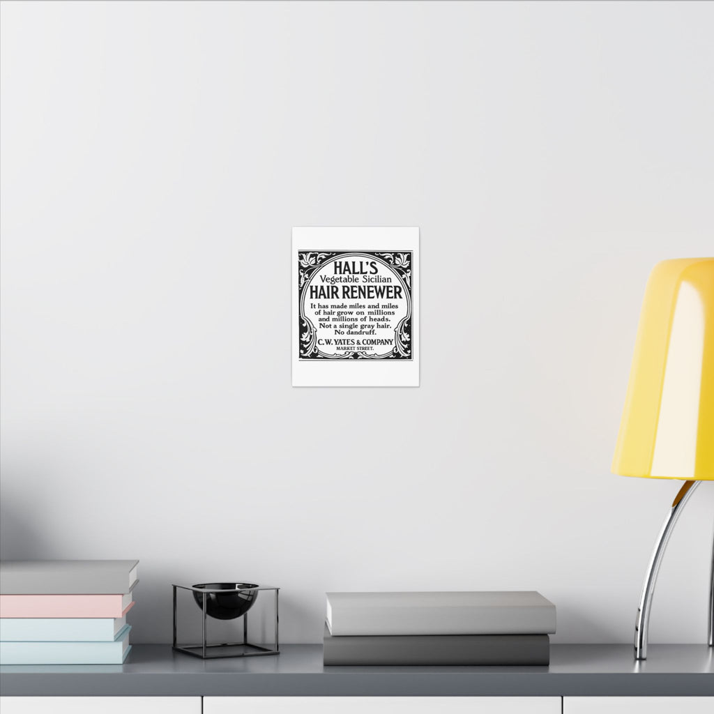 Hall's Hair Renewer — Vintage NC Newspaper Ad Canvas Print