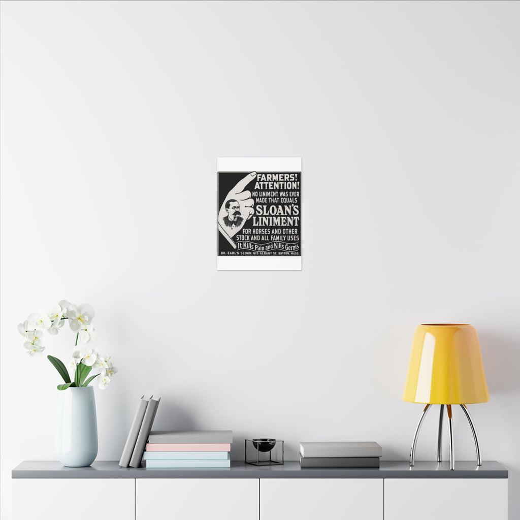 Dr. Sloan's Liniment — Vintage NC Newspaper Ad Canvas Print