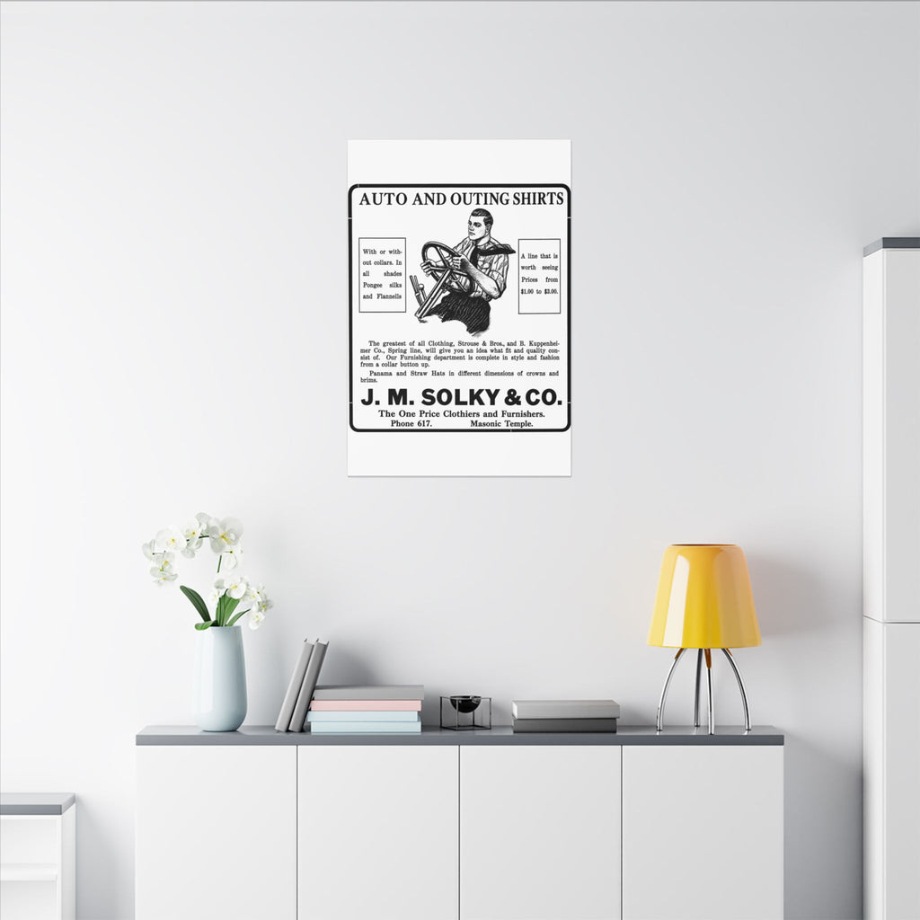 J.M. Solky & Co. — Vintage NC Newspaper Ad Canvas Print