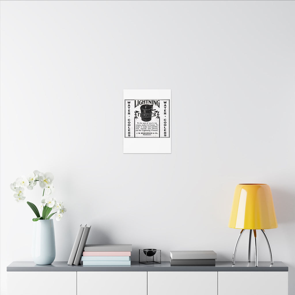 Lightning Freezer — Vintage NC Newspaper Ad Canvas Print