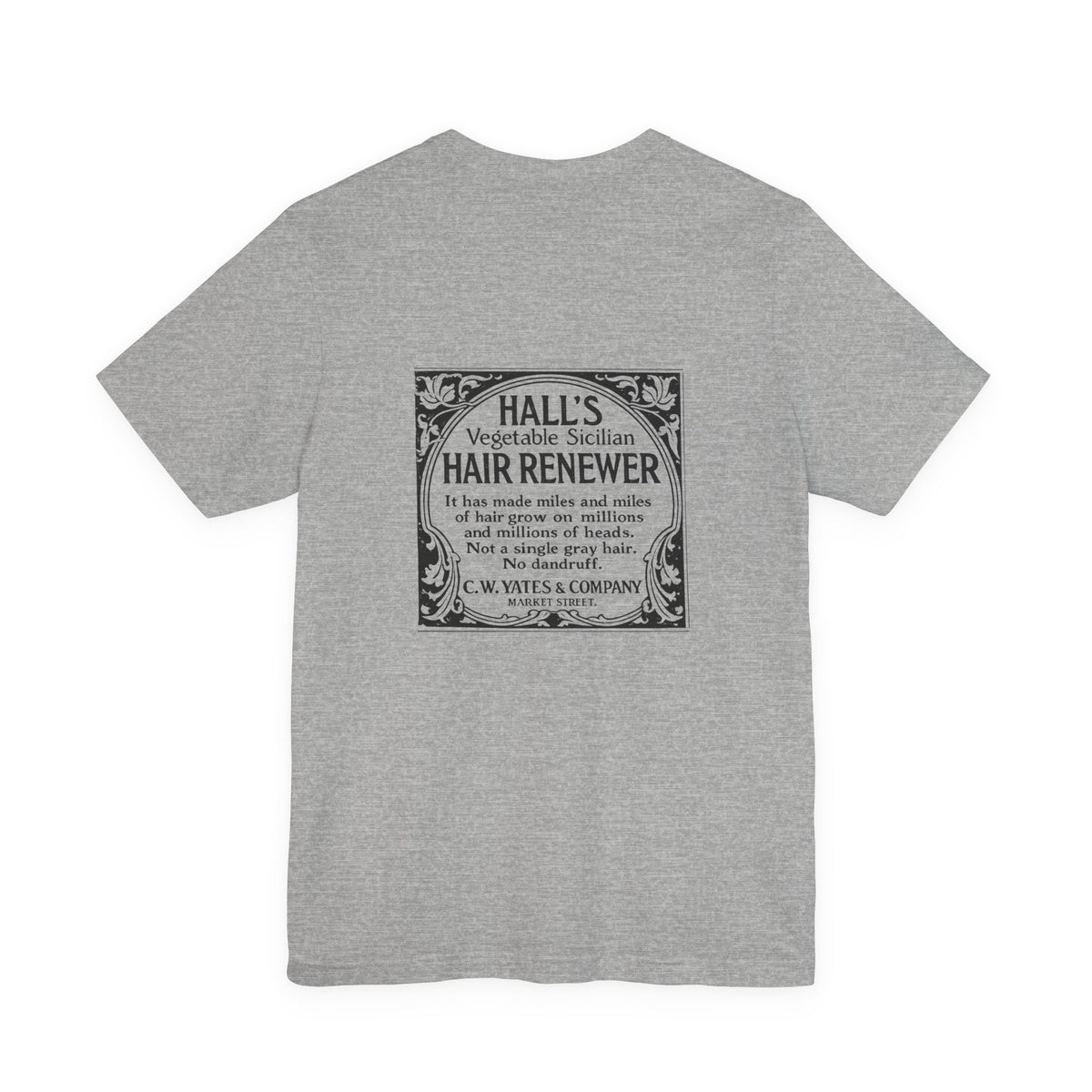 Hall's Hair Renewer — Vintage NC Newspaper Ad T-Shirt