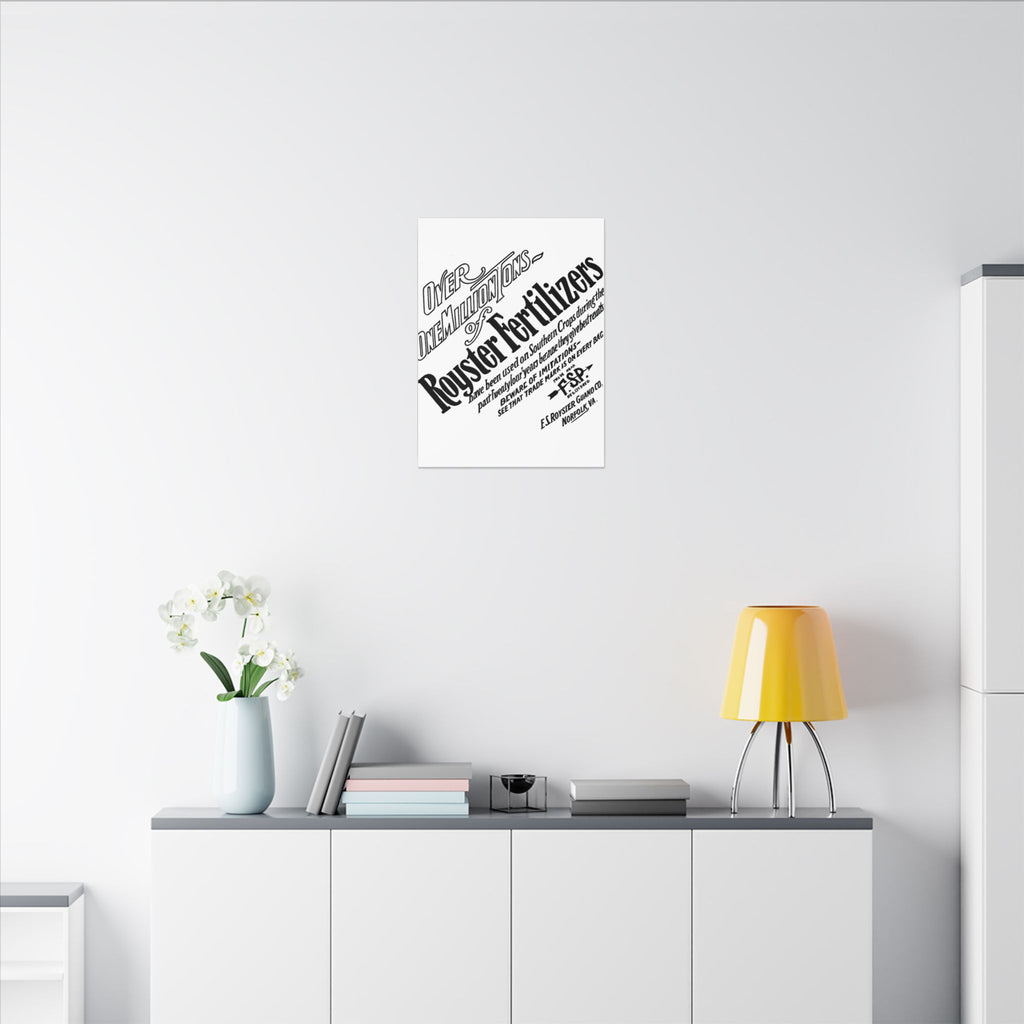 F.S. Royster Fertilizer Co. — Vintage NC Newspaper Ad Canvas Print