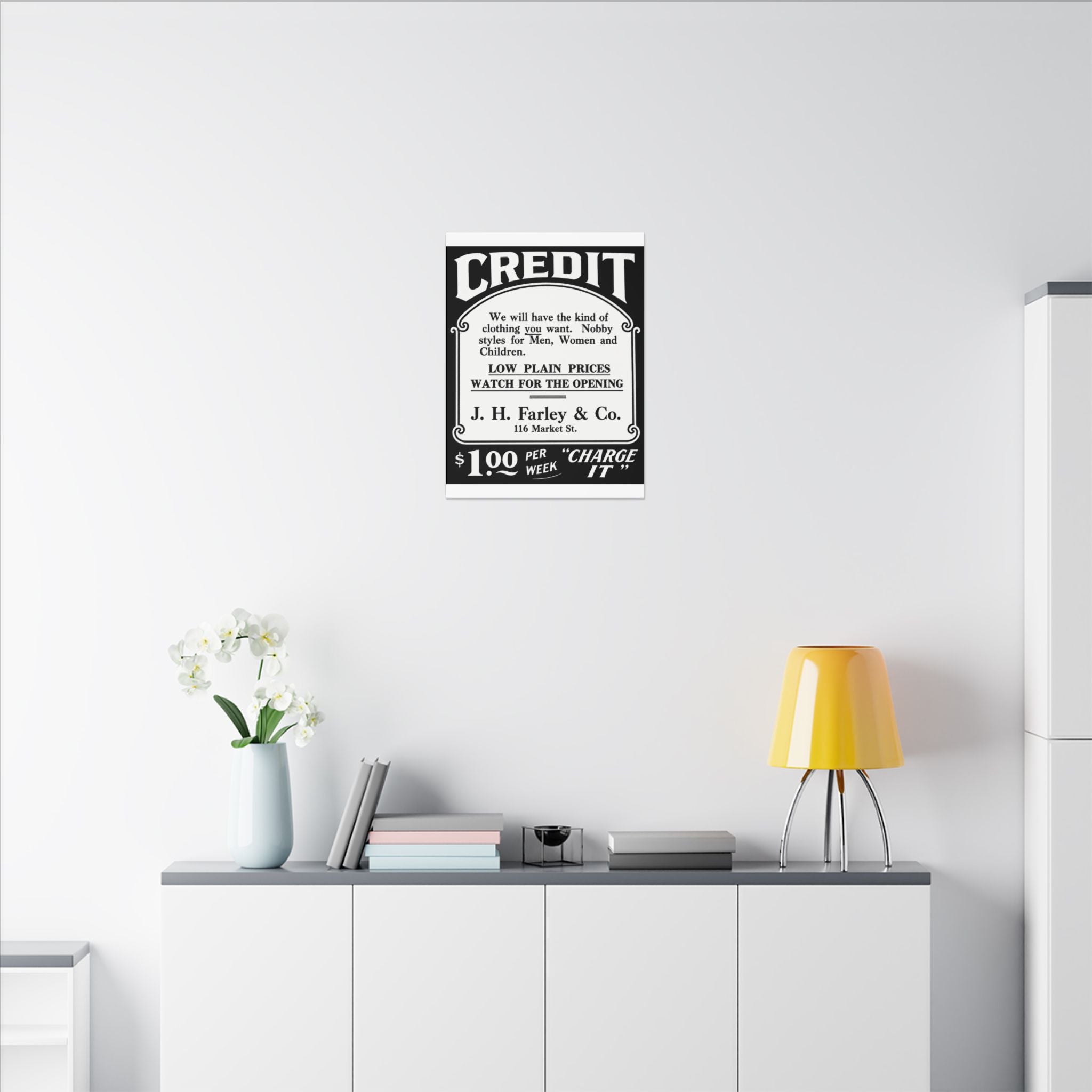 J.H. Farley & Co. — Vintage NC Newspaper Ad Canvas Print