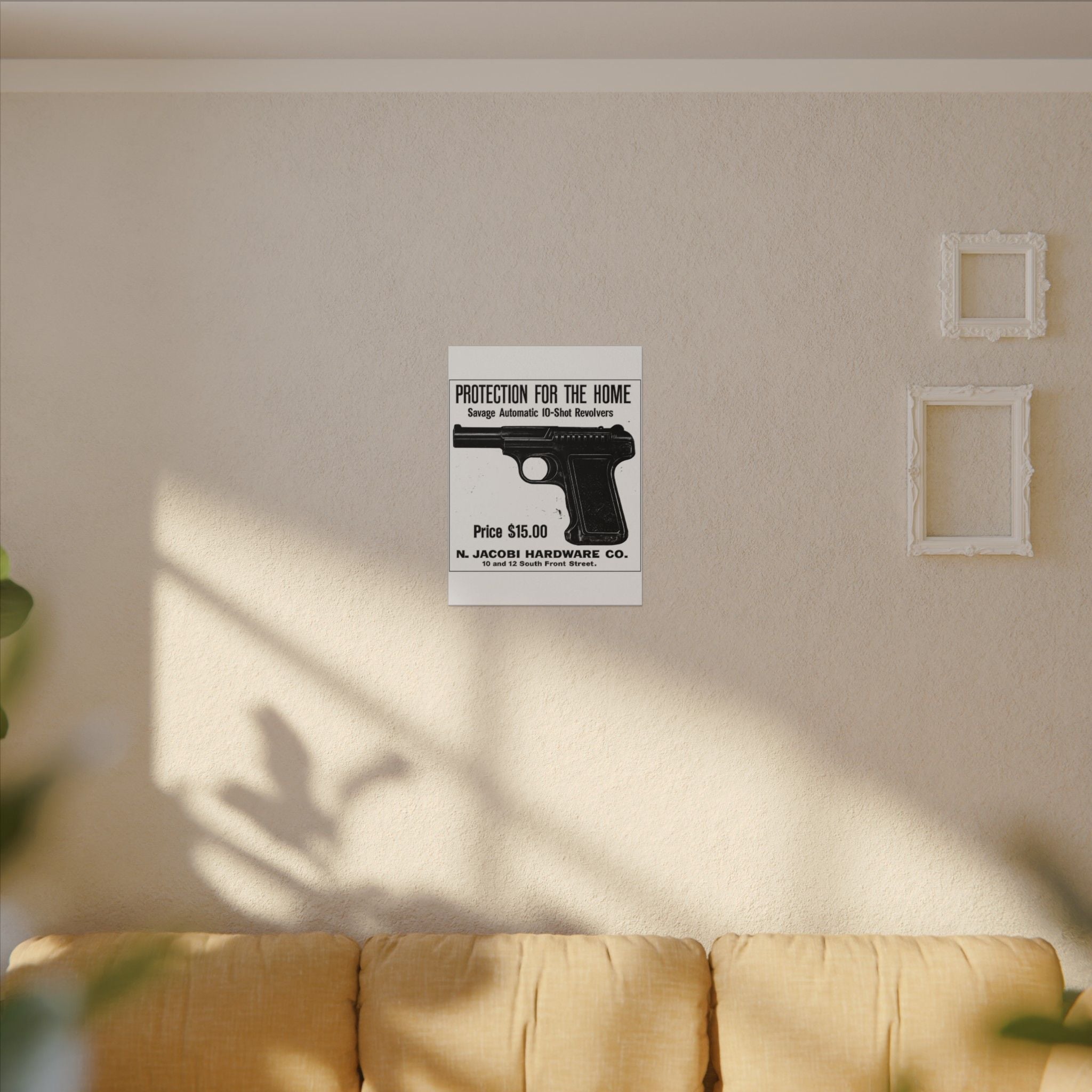 Savage Pistol — Vintage NC Newspaper Ad Canvas Print