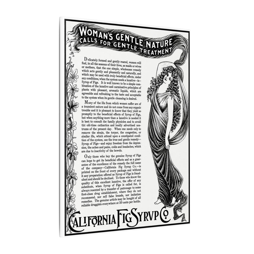 California Fig Syrup — Vintage NC Newspaper Ad Canvas Print