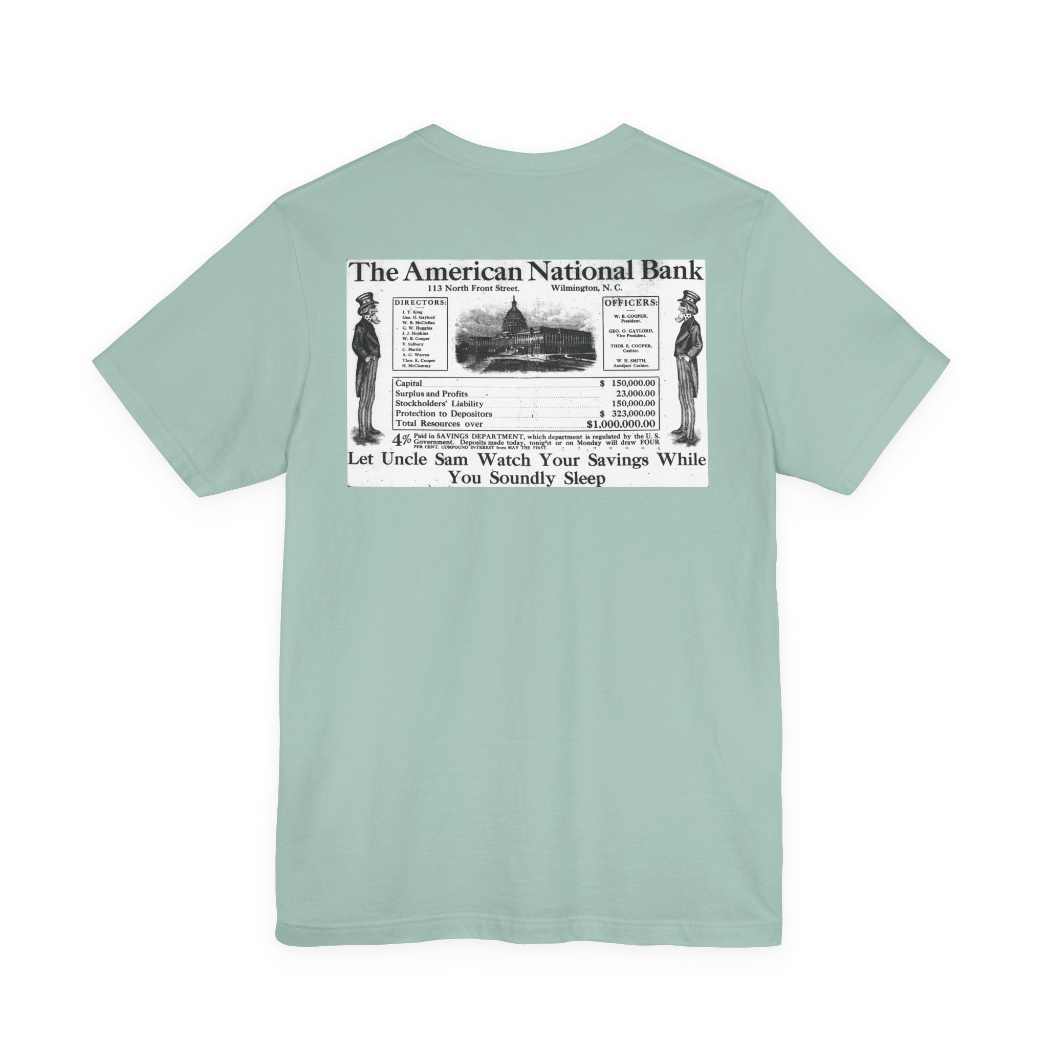 American National Bank — Vintage NC Newspaper Ad T-Shirt