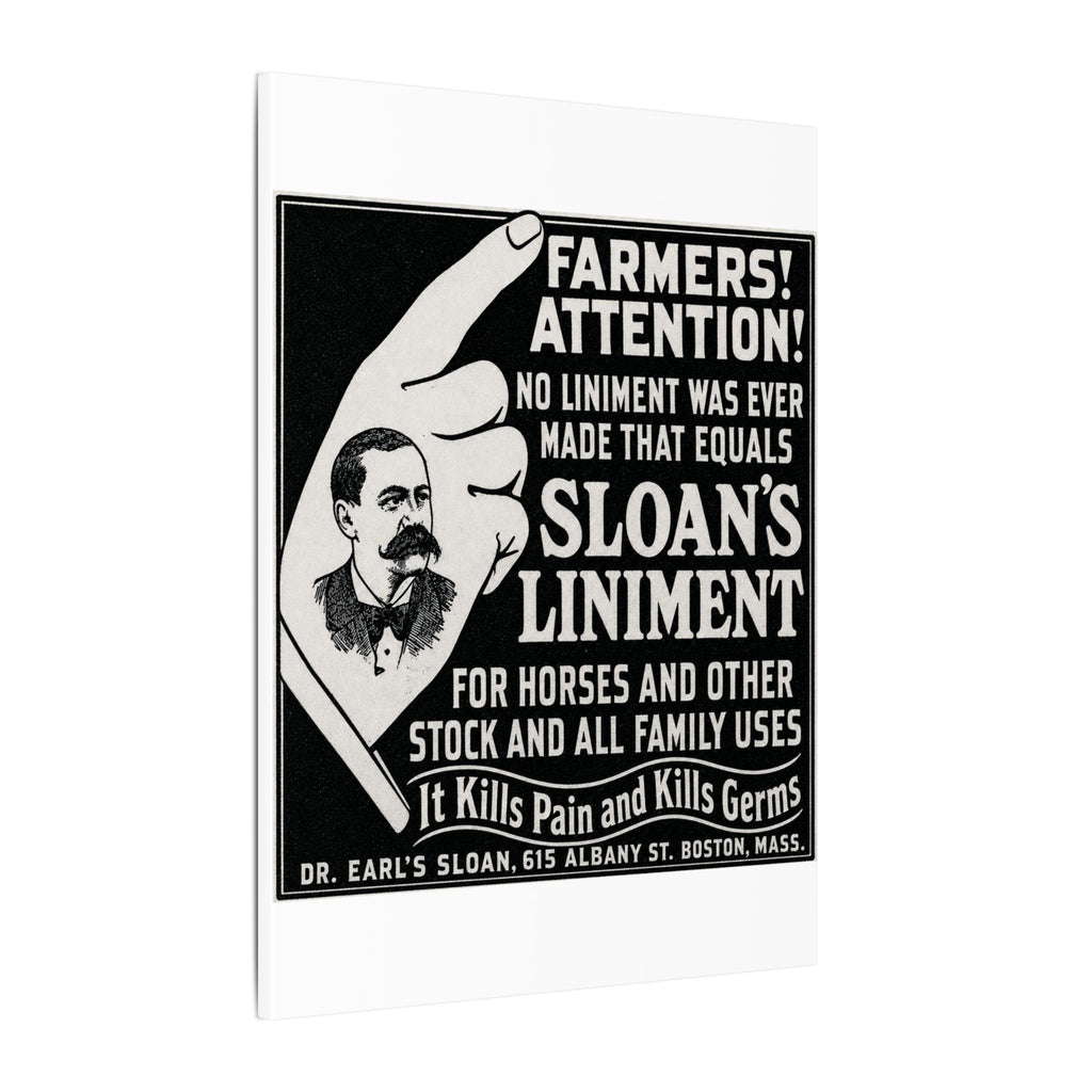 Dr. Sloan's Liniment — Vintage NC Newspaper Ad Canvas Print