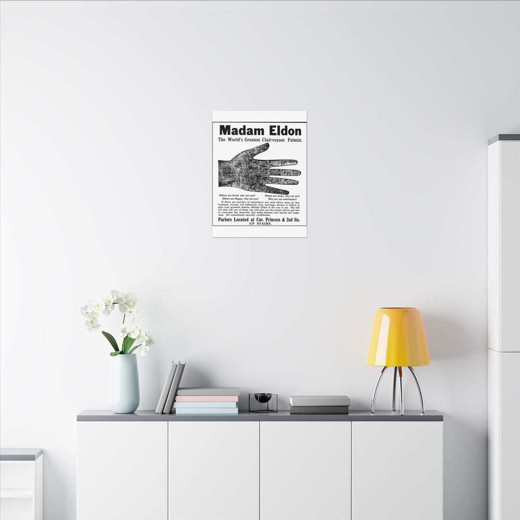 Madam Eldon Clairvoyant — Vintage NC Newspaper Ad Canvas Print