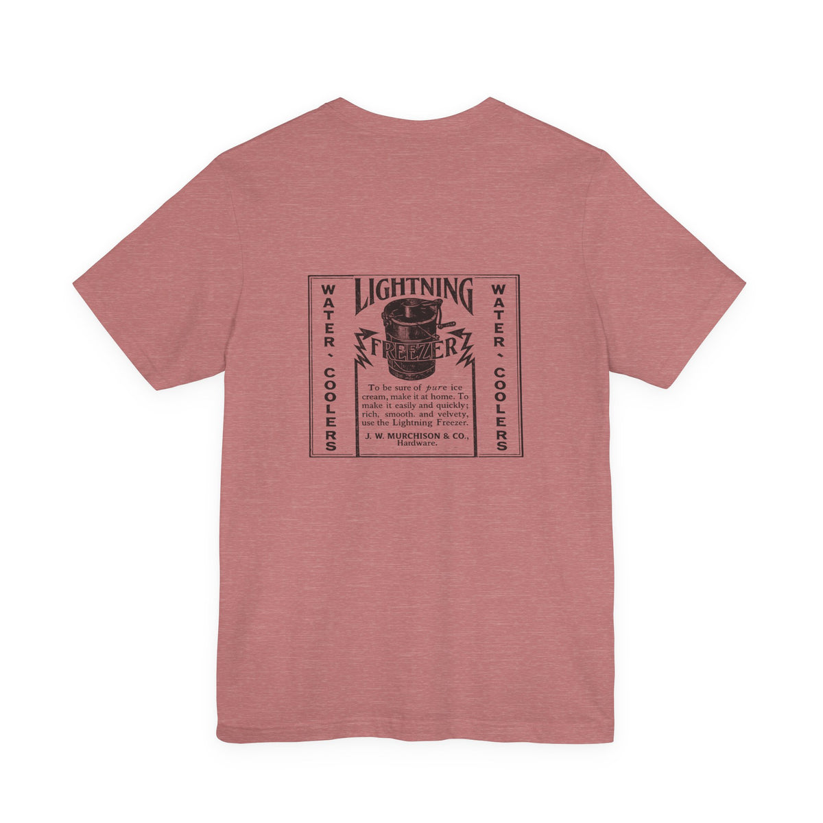 Lightning Ice Cream Freezer — Vintage NC Newspaper Ad T-Shirt