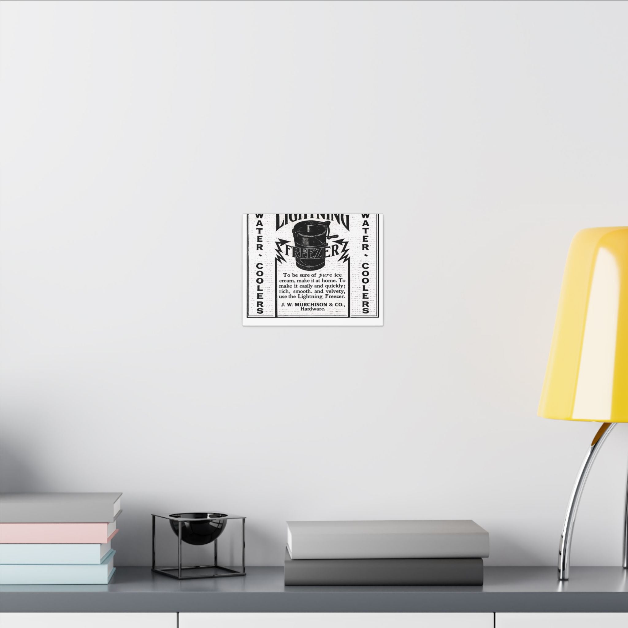 Lightning Freezer — Vintage NC Newspaper Ad Canvas Print
