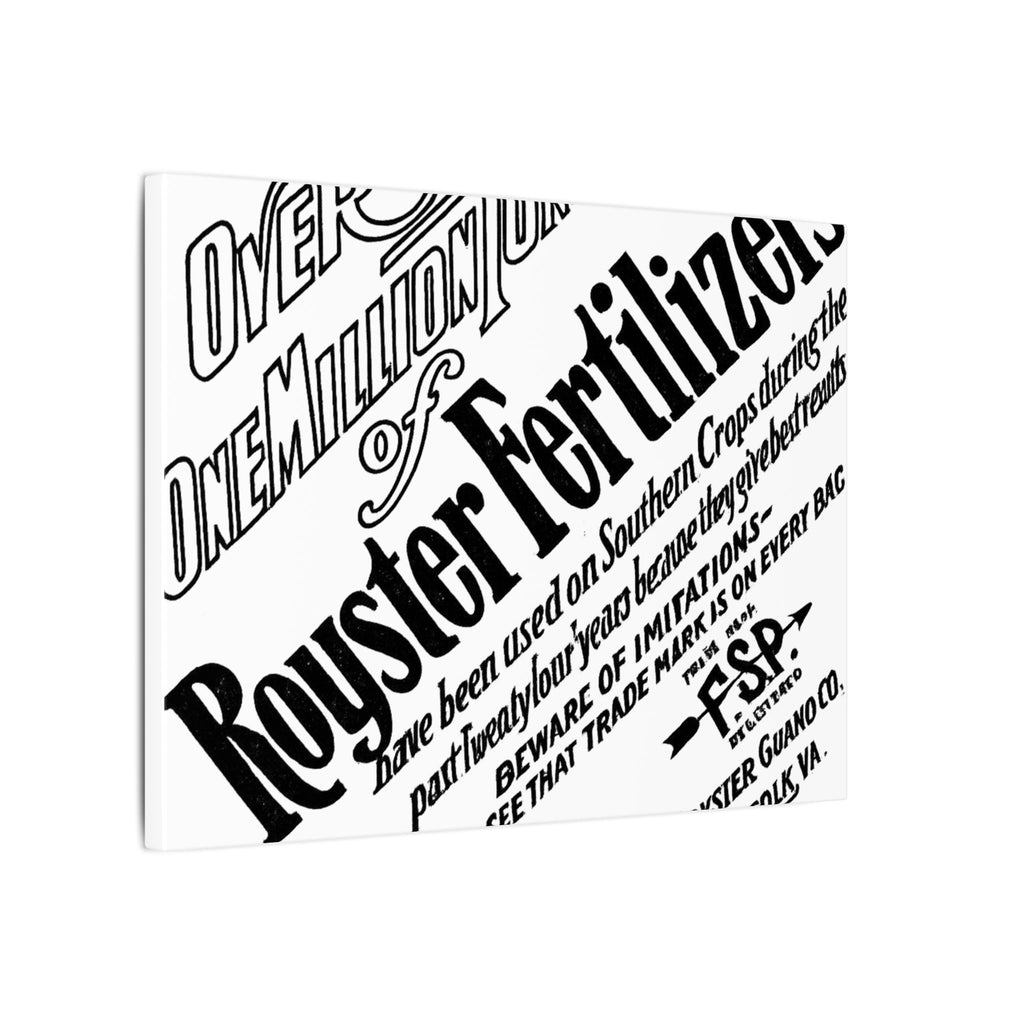 F.S. Royster Fertilizer Co. — Vintage NC Newspaper Ad Canvas Print