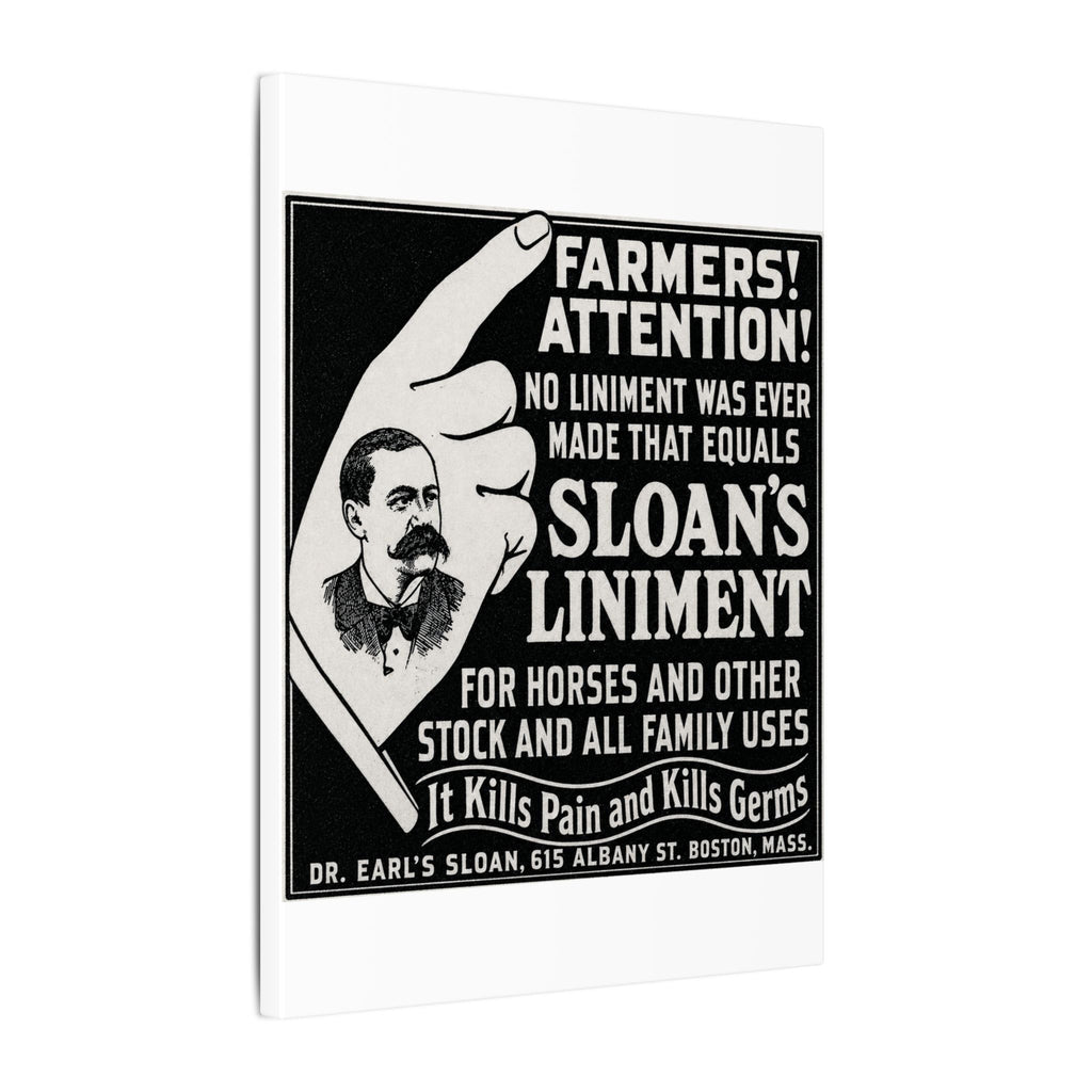 Dr. Sloan's Liniment — Vintage NC Newspaper Ad Canvas Print