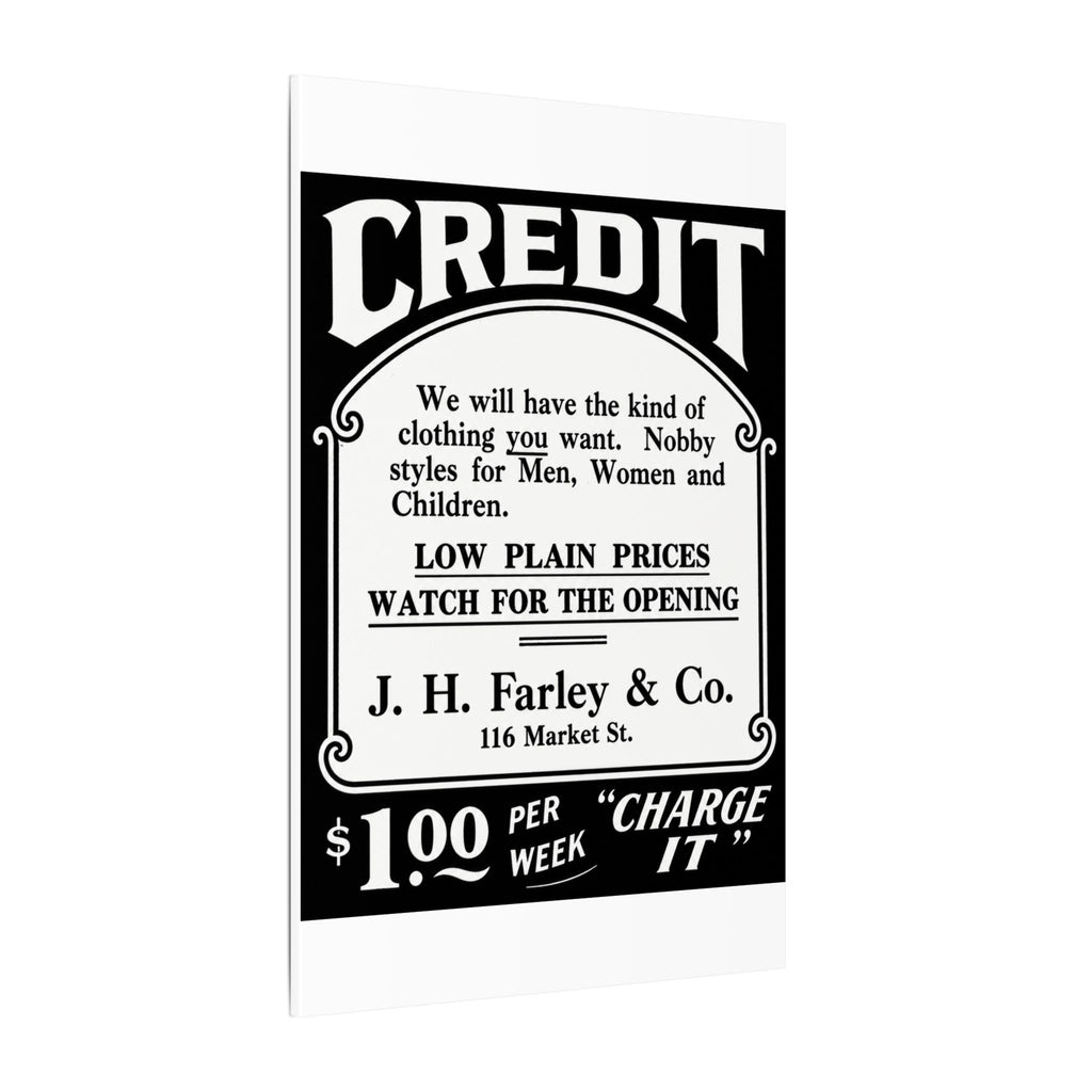 J.H. Farley & Co. — Vintage NC Newspaper Ad Canvas Print
