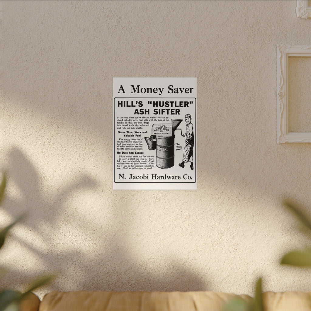N. Jacobi Hardware - Hill's Ash Sifter — Vintage NC Newspaper Ad Canvas Print