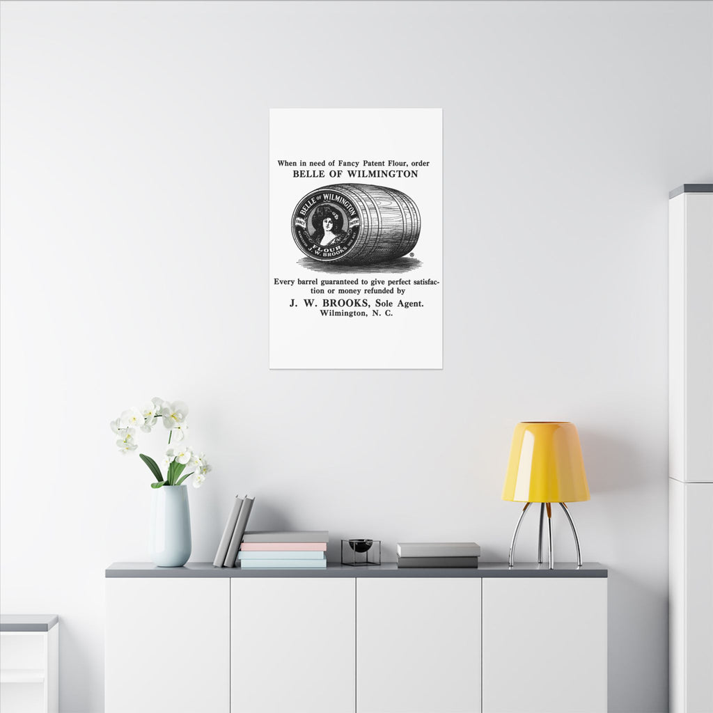 Belle of Wilmington Flour — Vintage NC Newspaper Ad Canvas Print