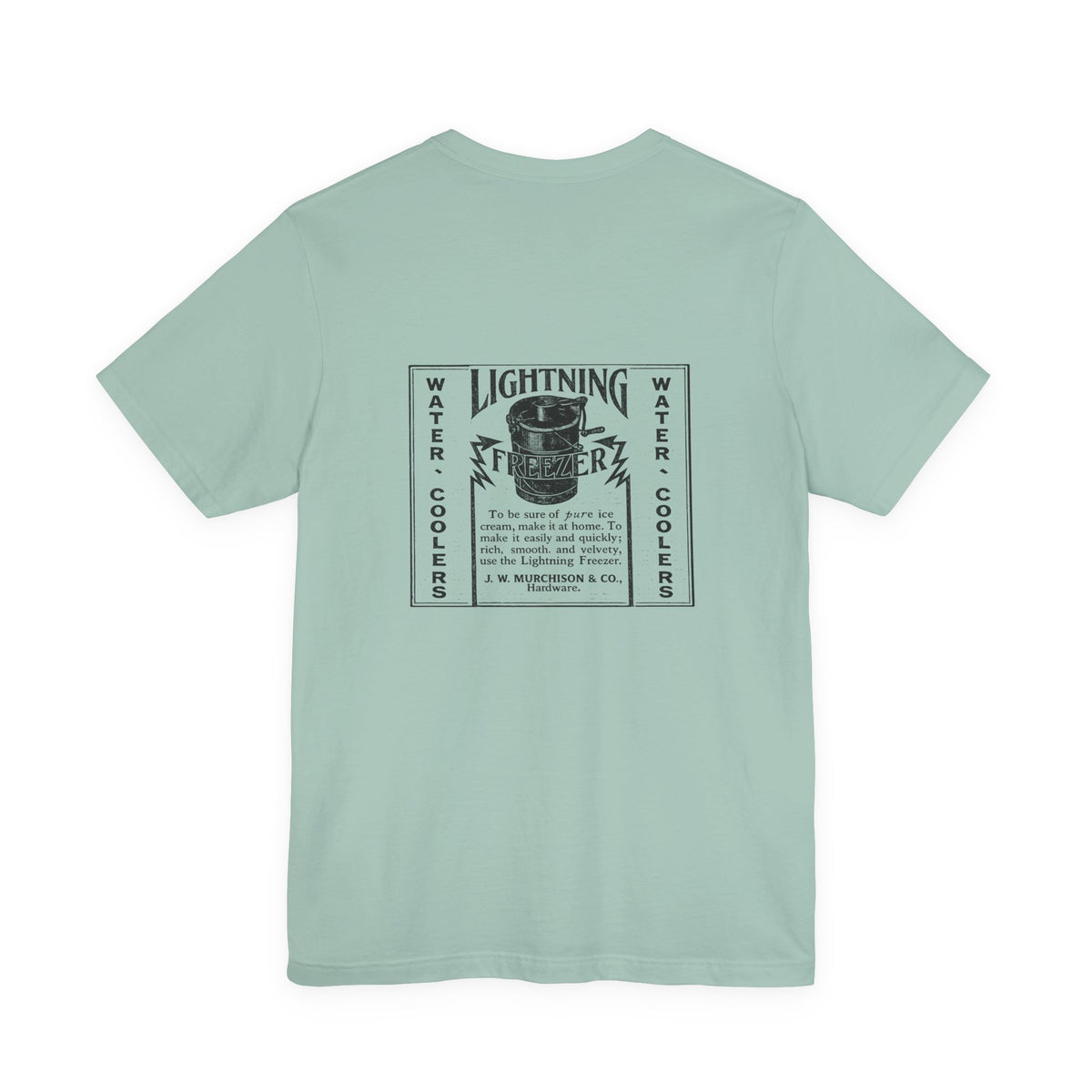 Lightning Ice Cream Freezer — Vintage NC Newspaper Ad T-Shirt