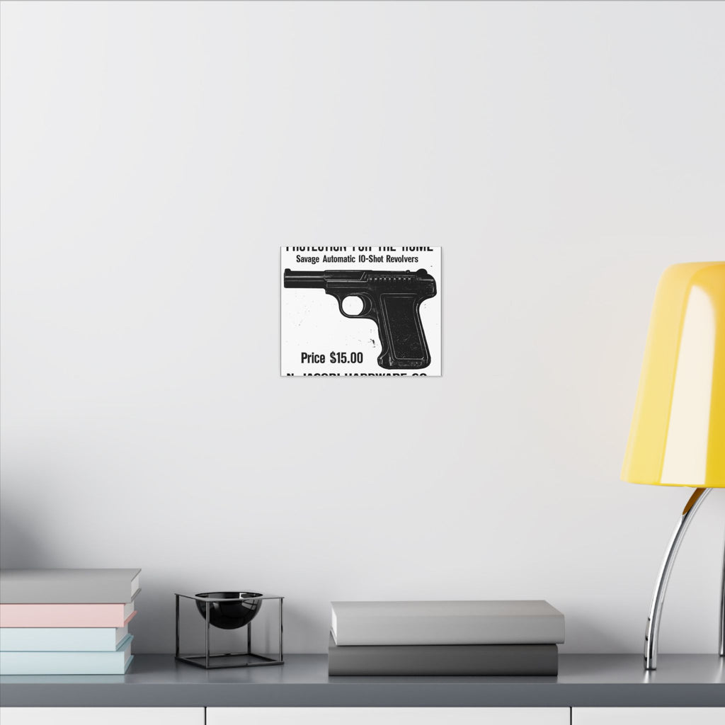 Savage Pistol — Vintage NC Newspaper Ad Canvas Print
