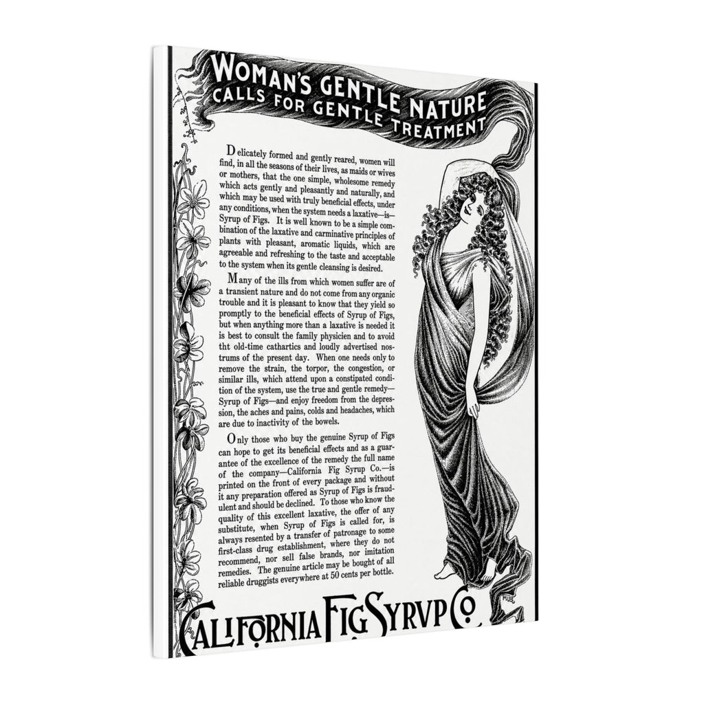 California Fig Syrup — Vintage NC Newspaper Ad Canvas Print