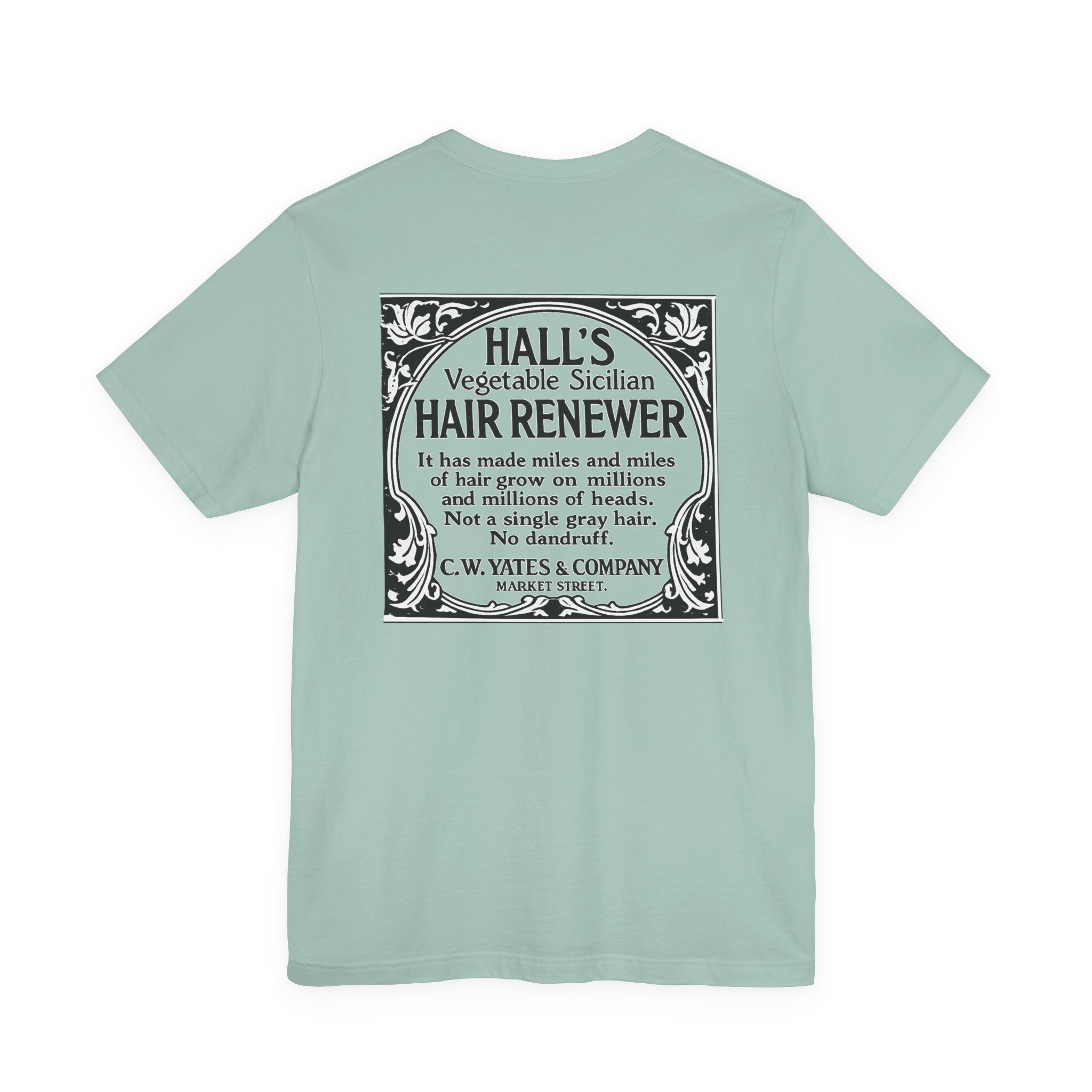 Hall's Hair Renewer — Vintage NC Newspaper Ad T-Shirt