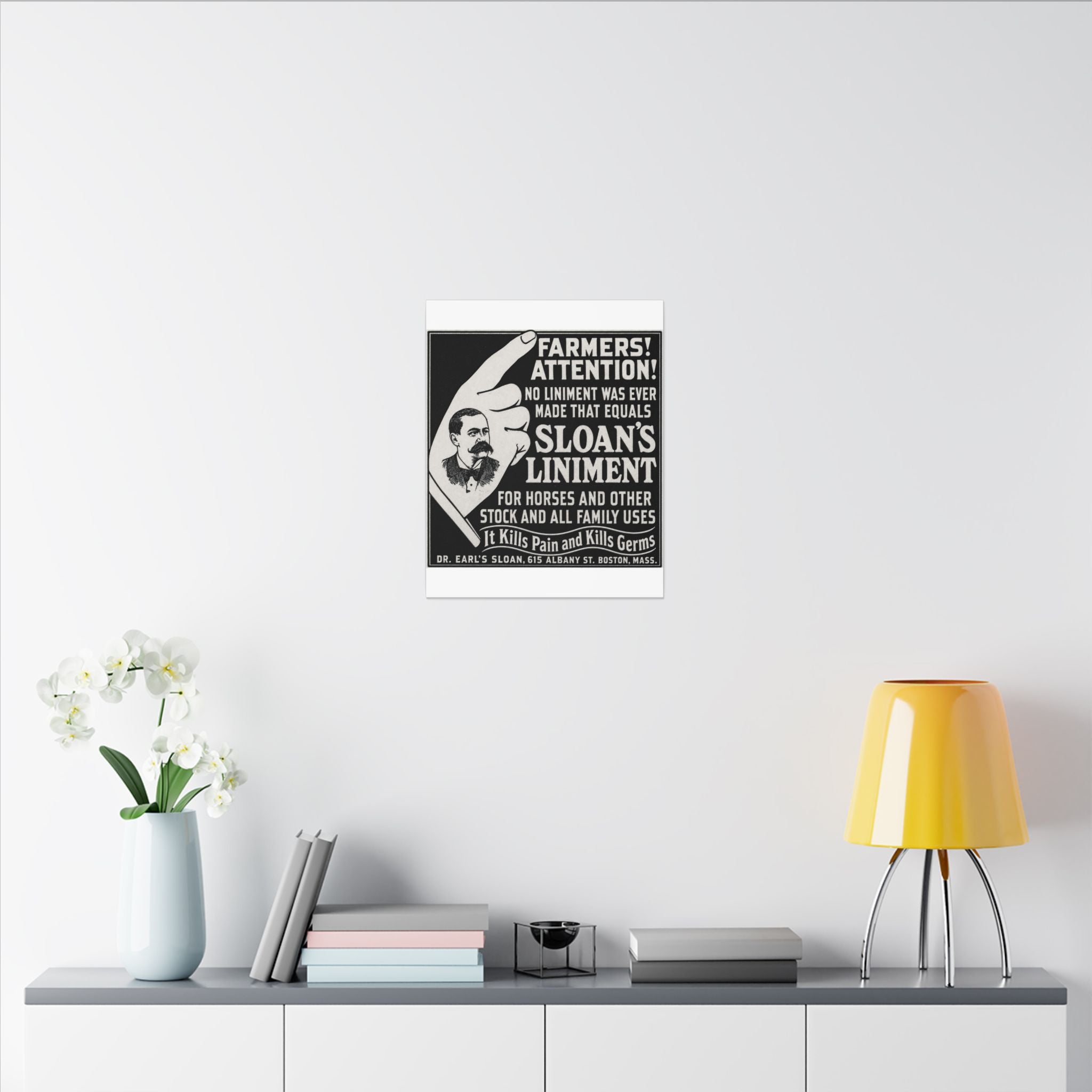 Dr. Sloan's Liniment — Vintage NC Newspaper Ad Canvas Print