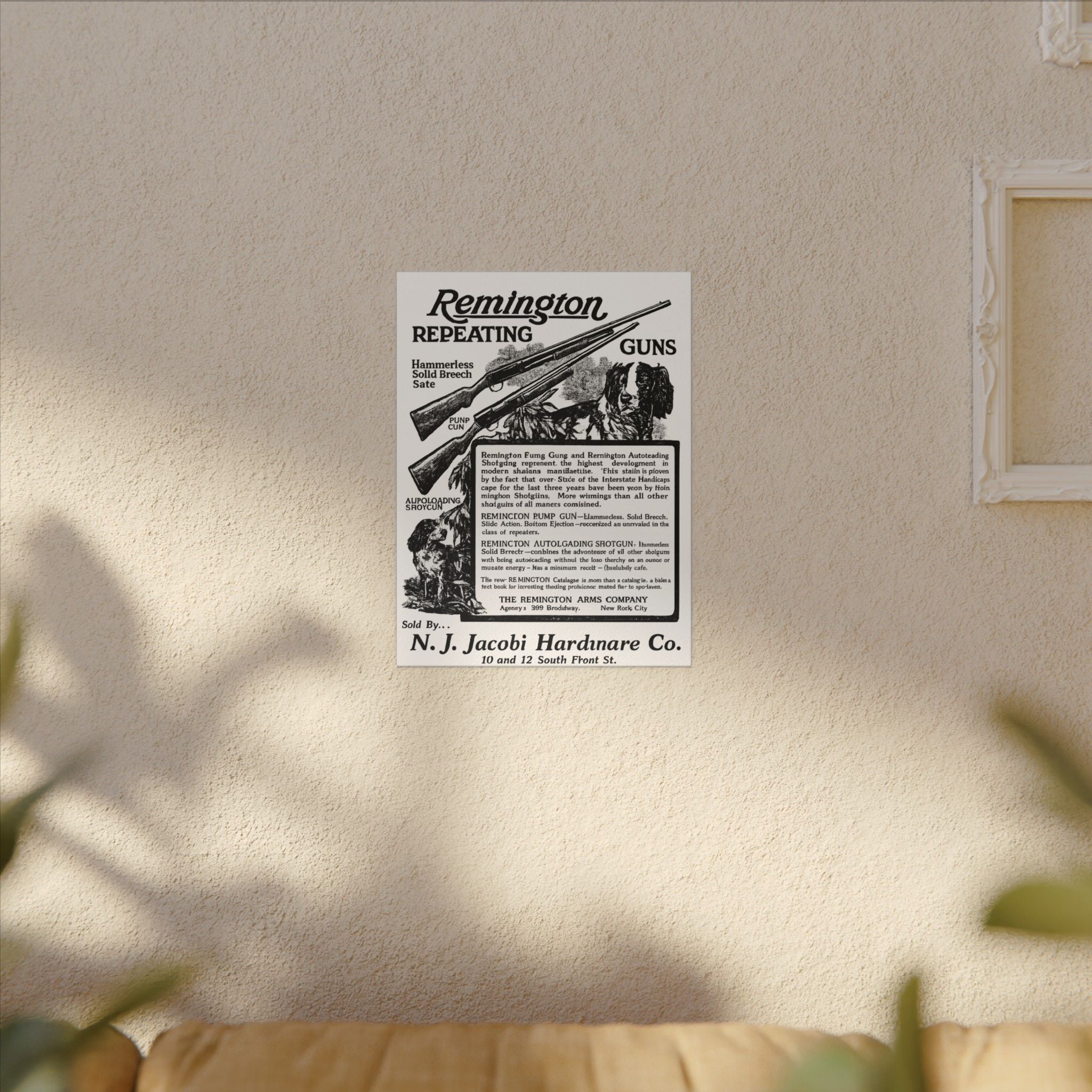 Remington Firearms — Vintage NC Newspaper Ad Canvas Print