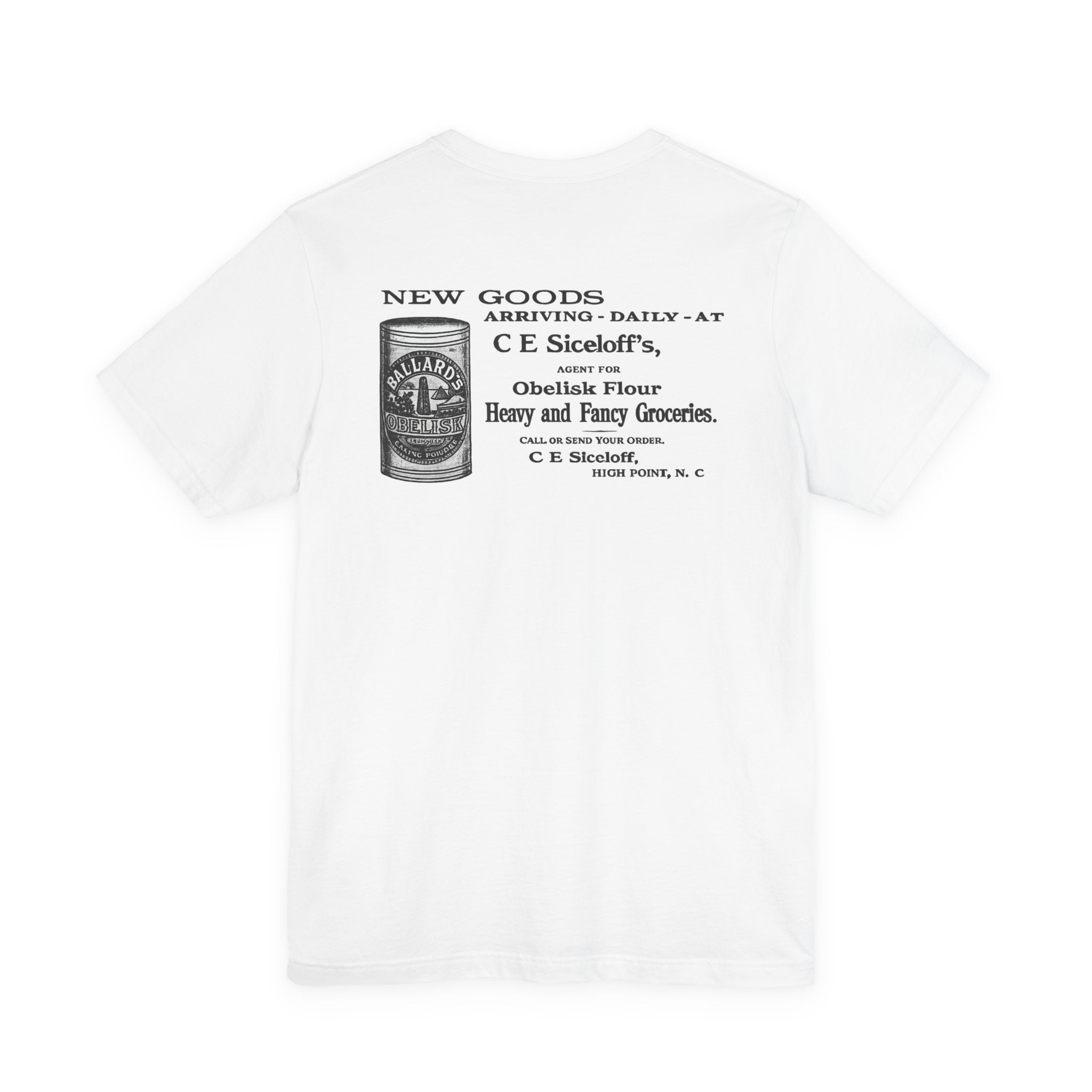 Obelisk Flour — Vintage NC Newspaper Ad T-Shirt