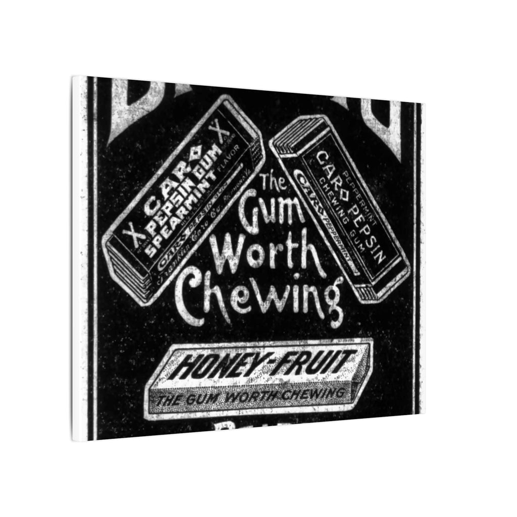 Saml Bear & Sons Big Hits Gum — Vintage NC Newspaper Ad Canvas Print