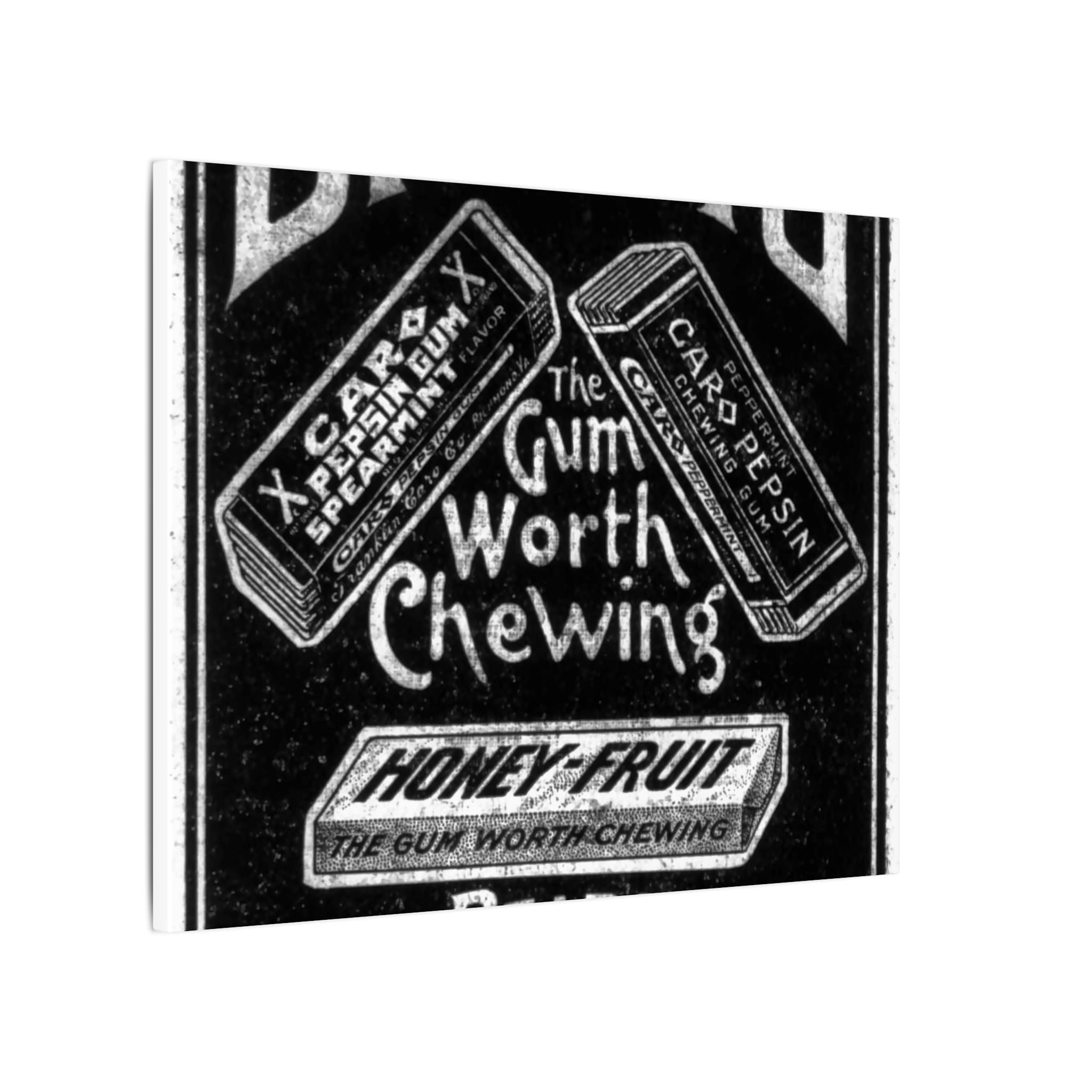 Saml Bear & Sons Big Hits Gum — Vintage NC Newspaper Ad Canvas Print