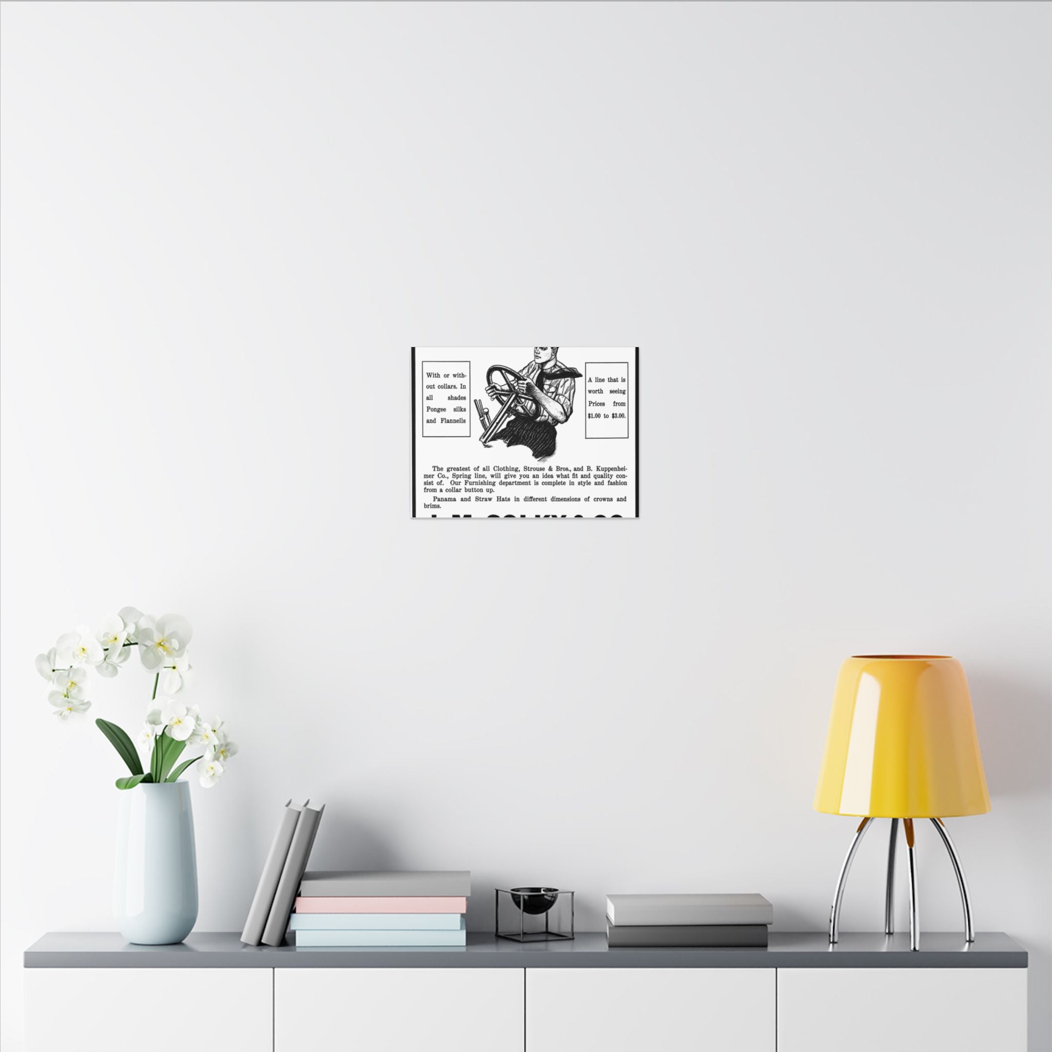 J.M. Solky & Co. — Vintage NC Newspaper Ad Canvas Print