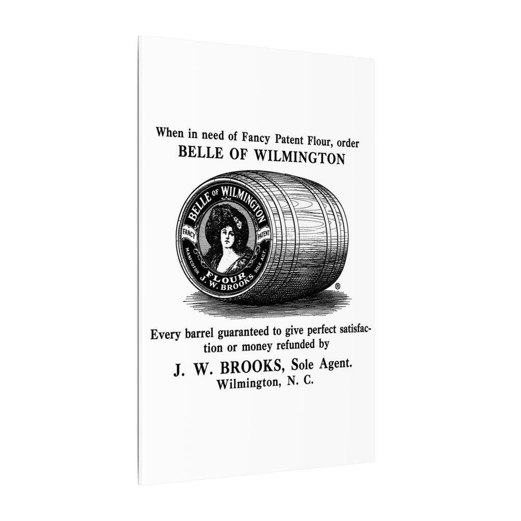 Belle of Wilmington Flour — Vintage NC Newspaper Ad Canvas Print